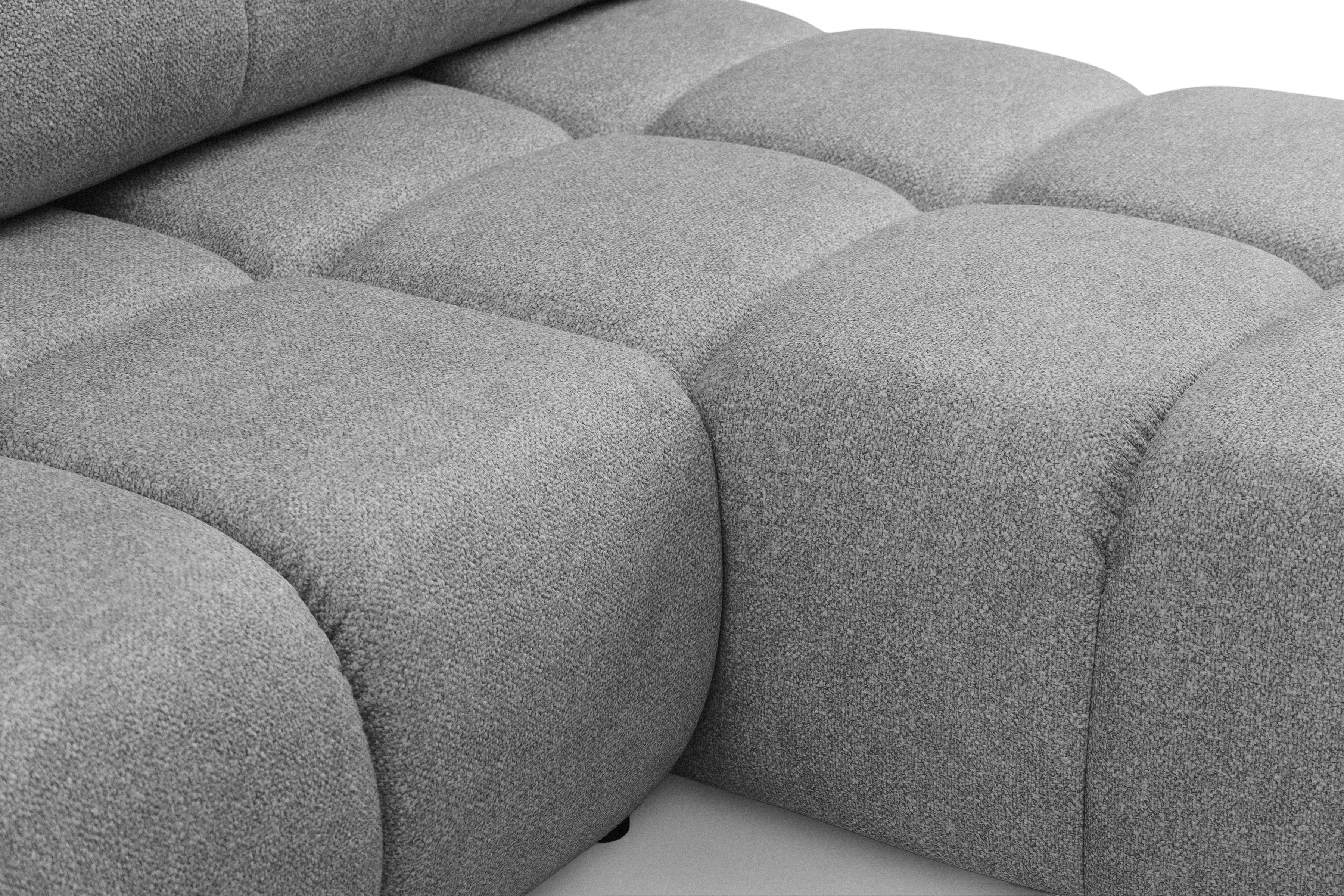 Rohová pohovka Lerio levostranná s rozkladem - světle šedá hydrofobní tkanina Blur 18 Rohová sedací souprava Lerio rozkládací - Blur 18