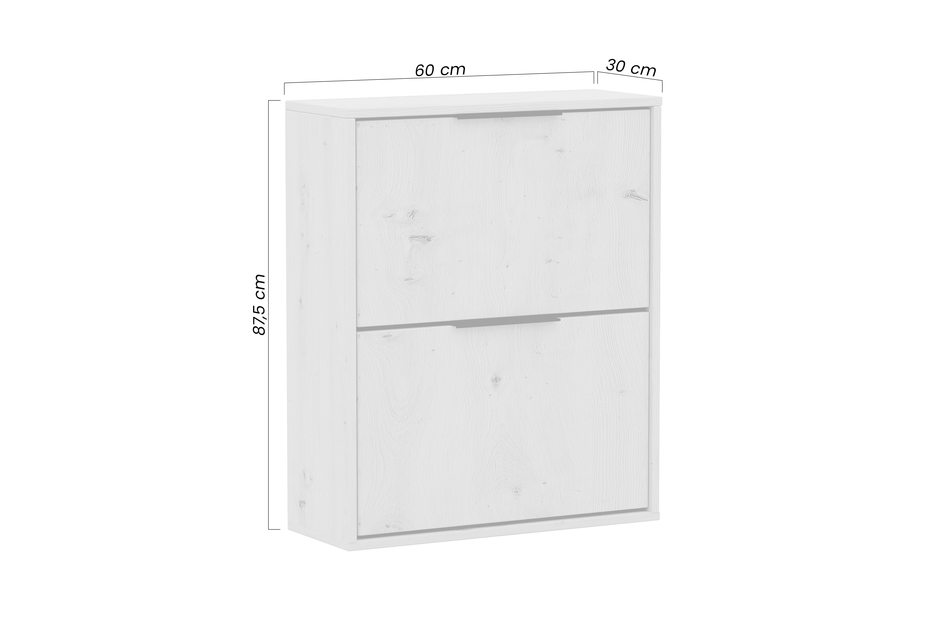 Závesná / stojaca dvojúrovňová skrinka na topánky Milo - biela Skrinka na topánky Milo závesná / stojaca dvojúrovňový - Biely