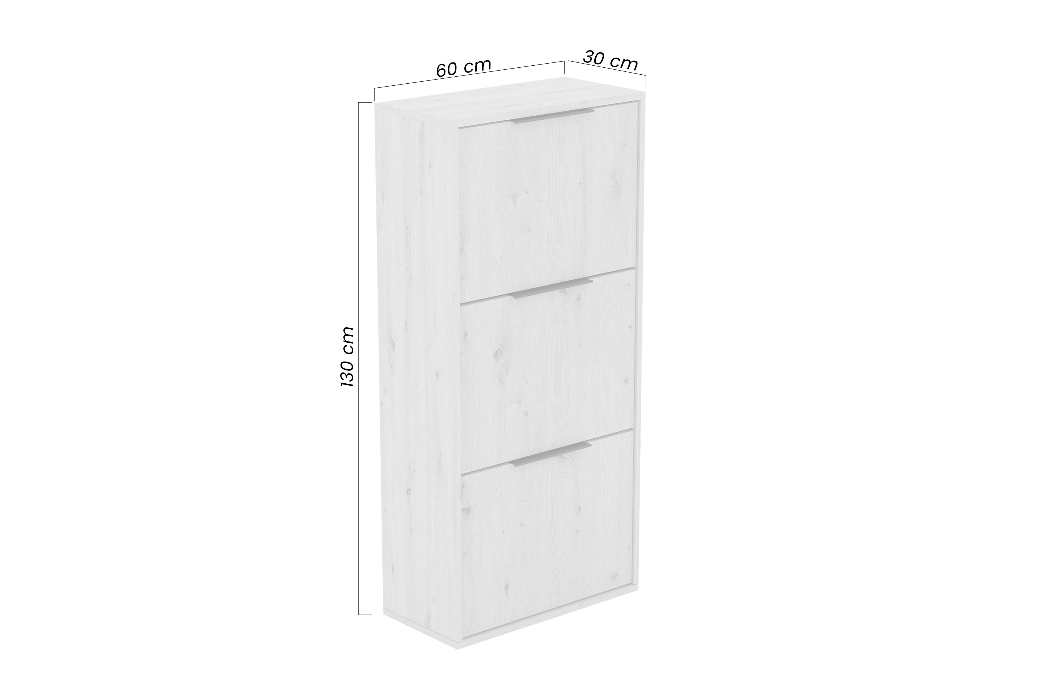 Botník Milo trojposchodový - dub artisan Skrinka na topánky Milo trzypoziomowa - Dub artisan