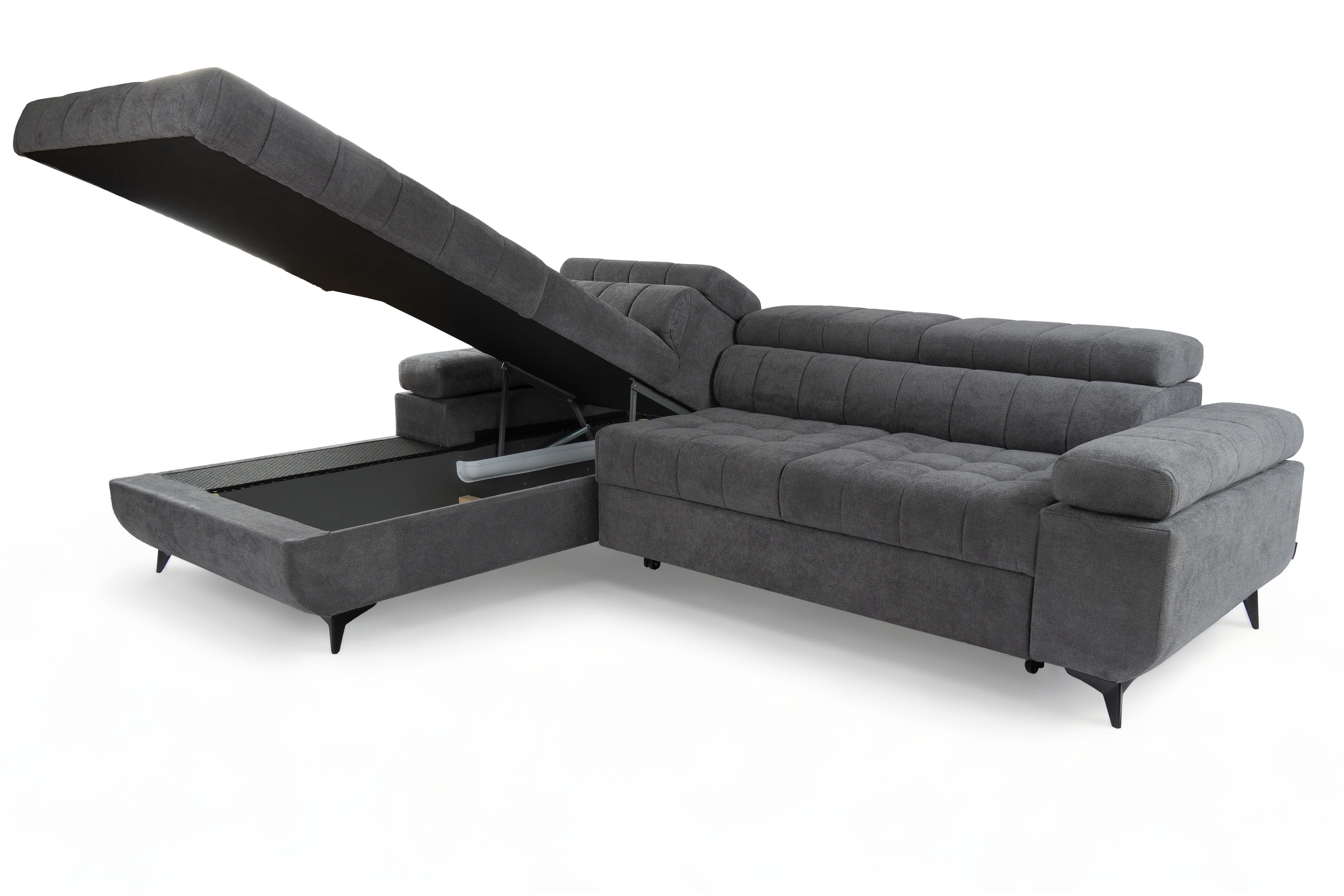 Rohová pohovka Dragonis L II s rozkladom ľavostranná - béžový šenil Perfect harmony 07 Rohová sedacia súprava Dragonis L II s funkciou spánku Ľavá strana - béžový šenil Perfect harmony 07