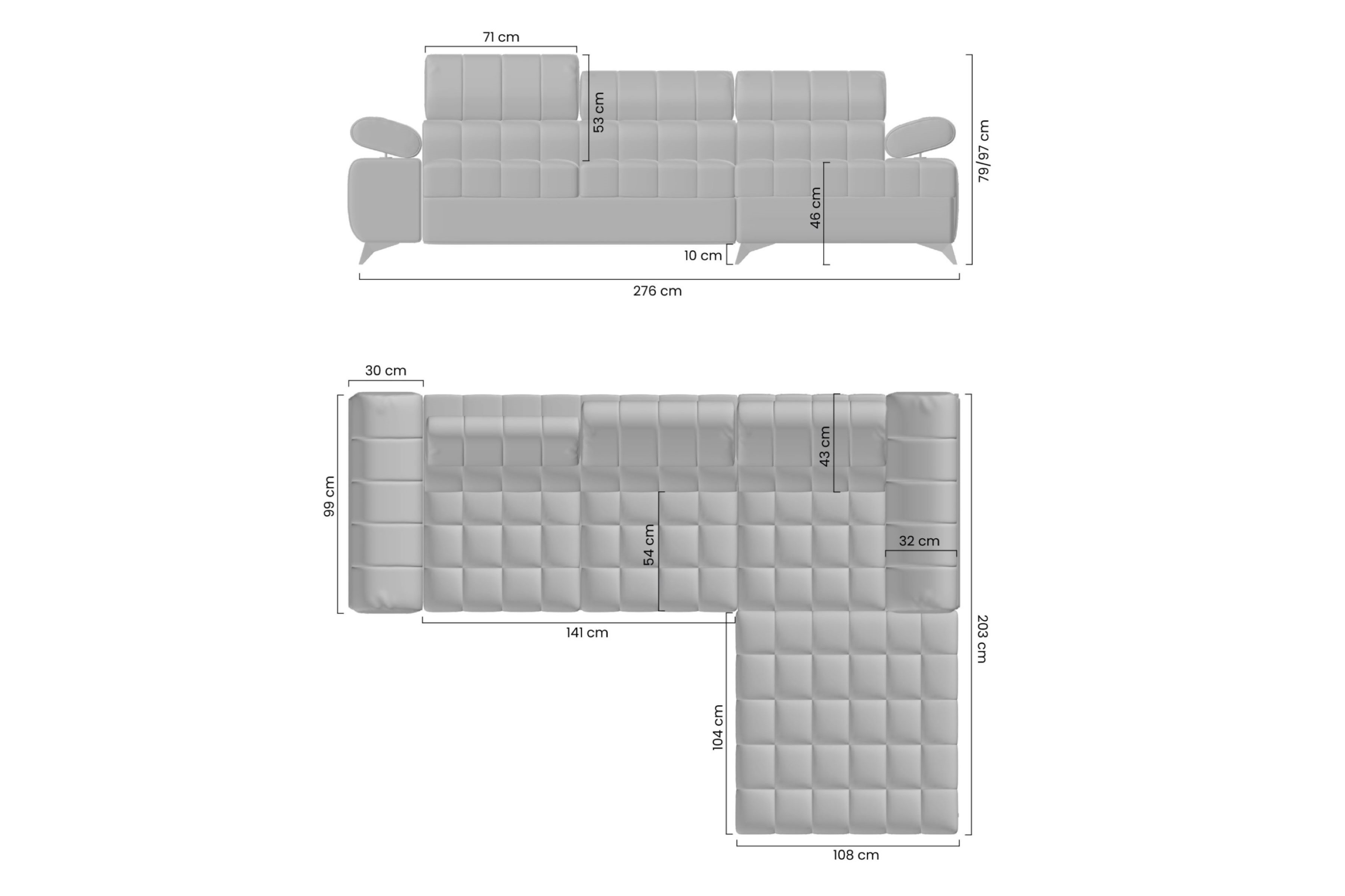 Rohová pohovka Dragonis L II s rozkladom ľavostranná - béžový šenil Perfect harmony 07 Rohová sedacia súprava Dragonis L II s funkciou spánku Ľavá strana - béžový šenil Perfect harmony 07