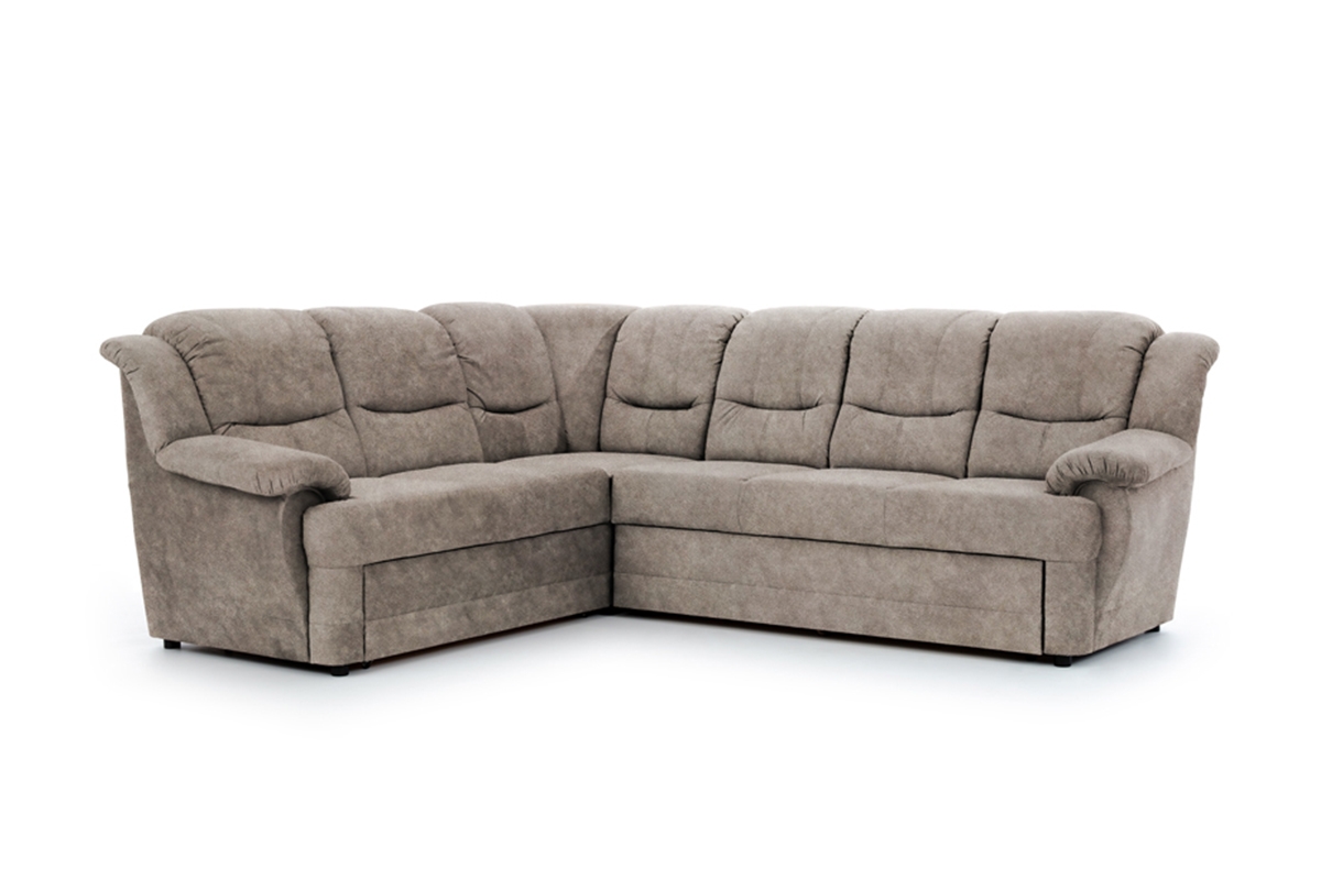 Rohová sedacia súprava Belluno L ľavá - hnedý Preston 21 béžový Rohová sedacia súprava z wysokim oparciem 