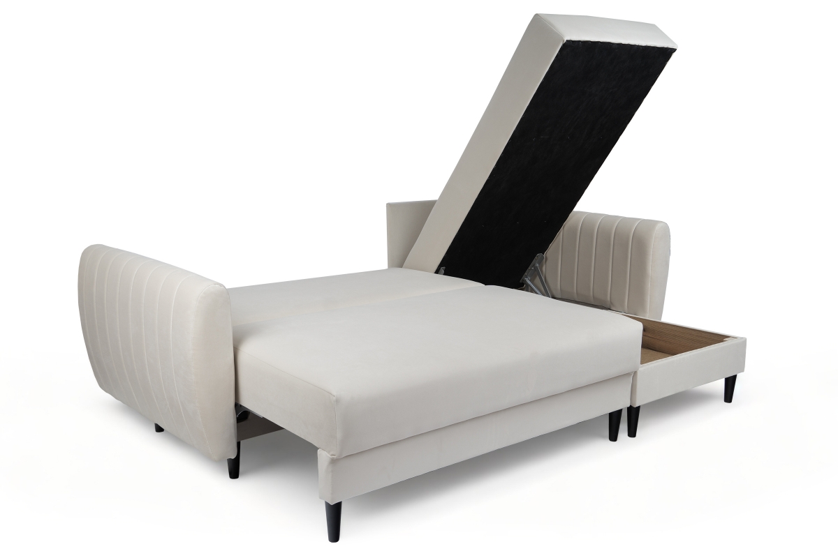 Rozkládací rohová sedací souprava Nefios s úložným prostorem Rohová sedací souprava rozkládací s úložným prostorem Nefios 