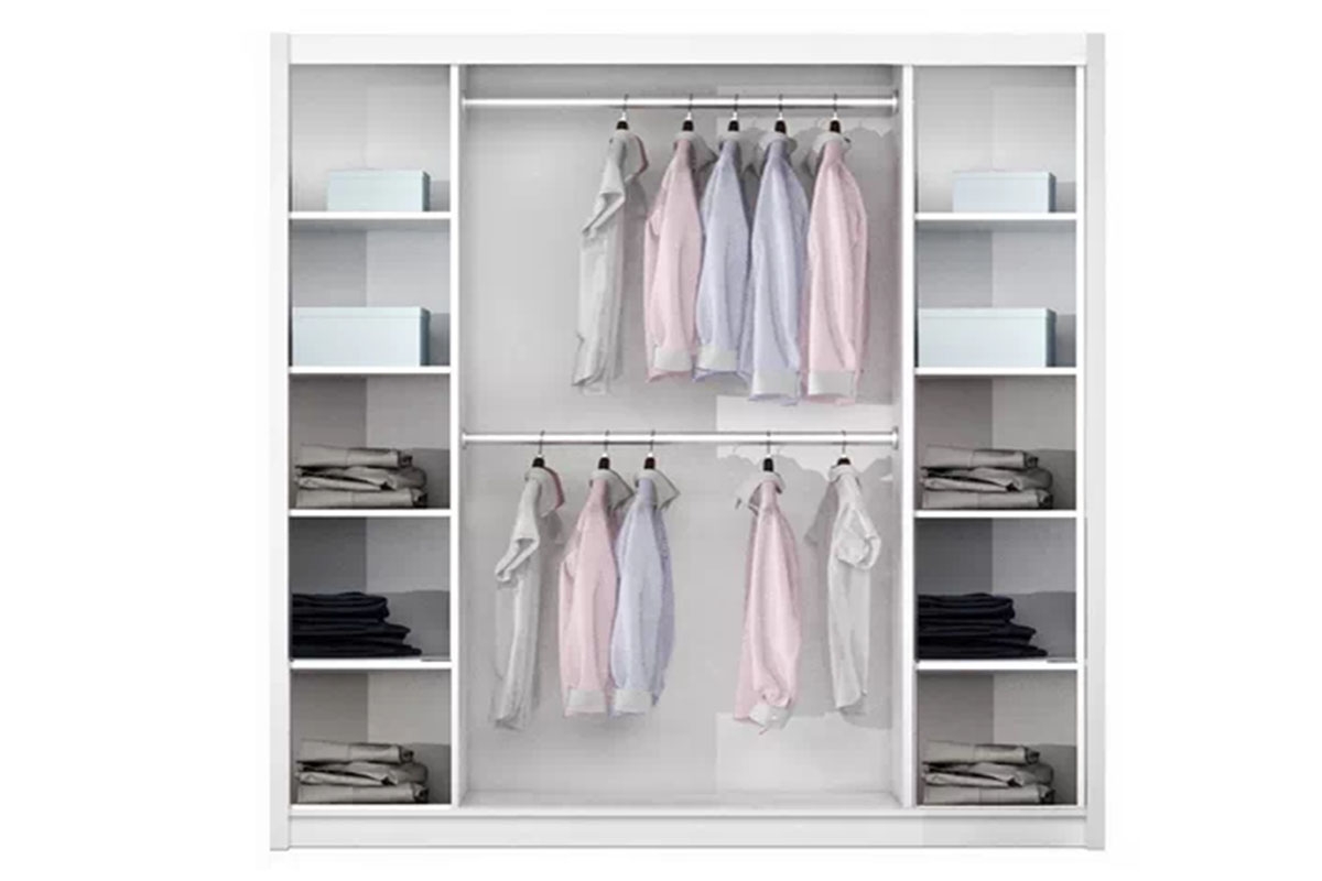 Skriňa so zrkadlom Vigo 225 Čierny Skriňa Vigo vnútro