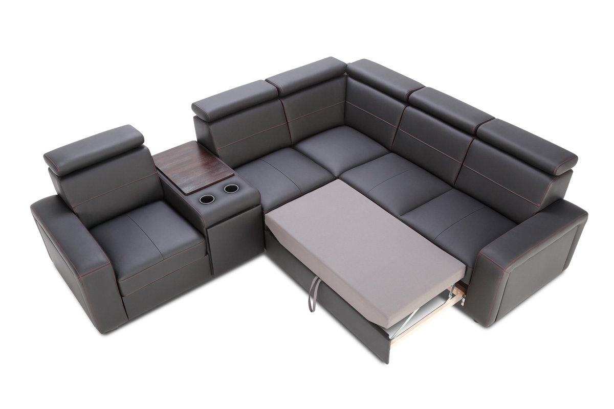 Rohová sedacia súprava Basic Relax II - látka Rohová rozkladacia sedačka 