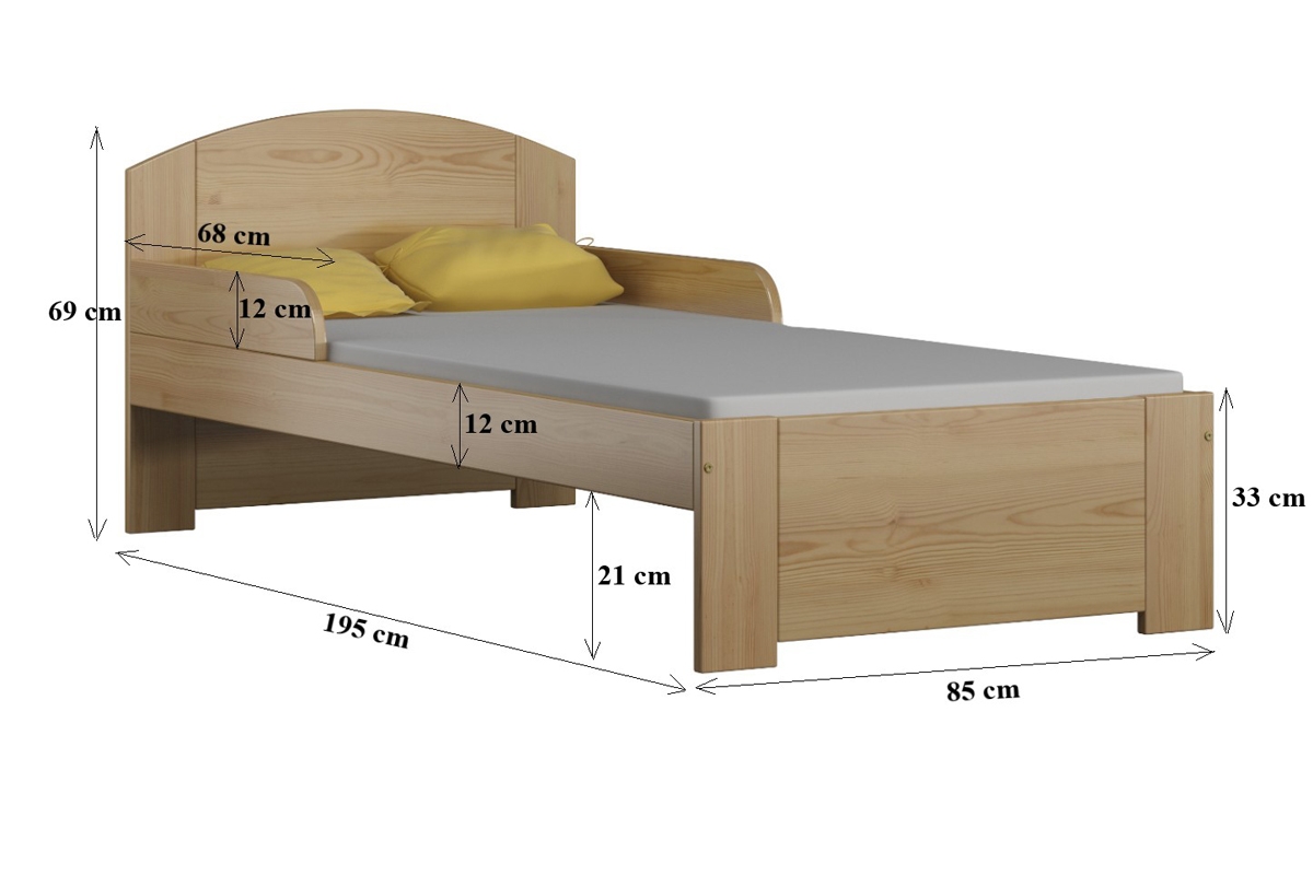 Postel dětská Fibi II přízemní výsuvná postel dětská dřevěná