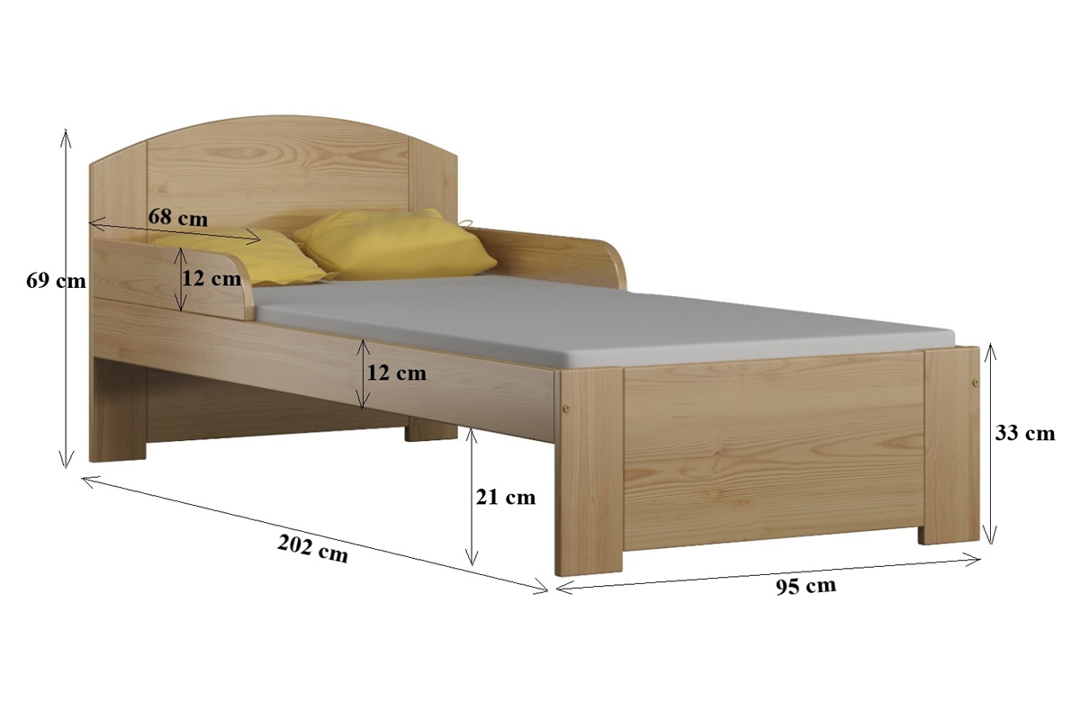 Postel dětská Fibi II přízemní výsuvná postel dětská dřevěná