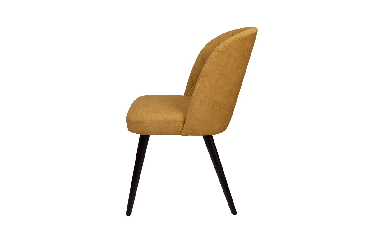 Čalouněná židle Azarro - hořčicová Zetta 296 / černé nohy židle dřevěná Azarro s čalouněným sedákem - hořčice Zetta 296 / černé Nohy