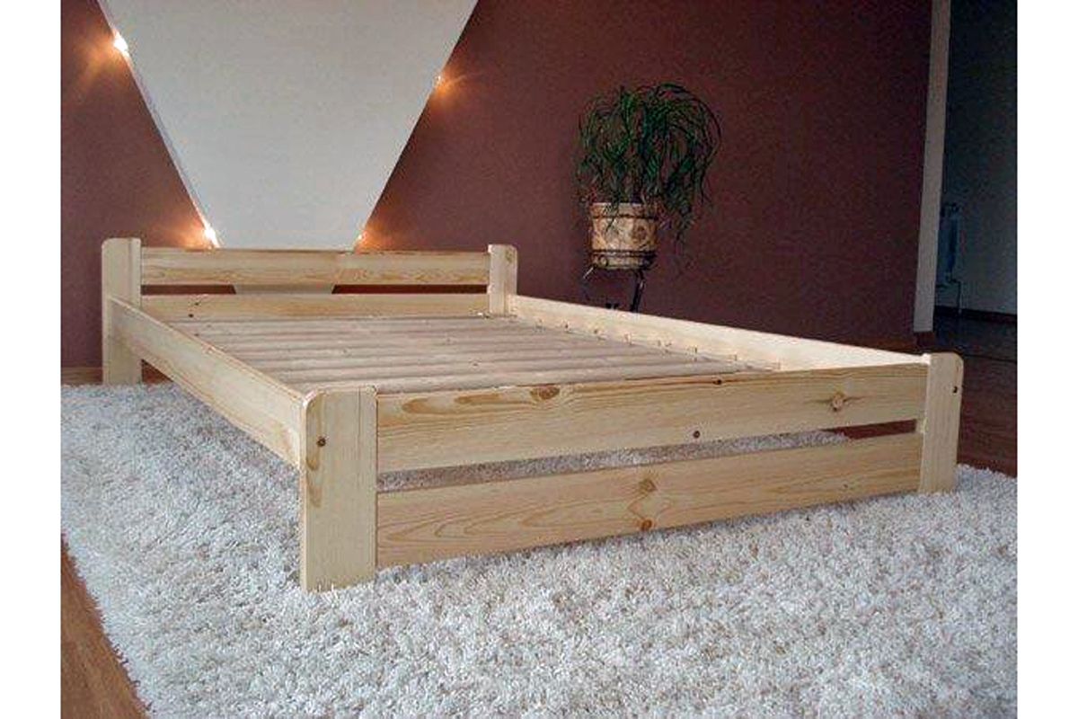 Postel do ložnice dřevěná 160x200 Simi E5 postel s nízkým čelem