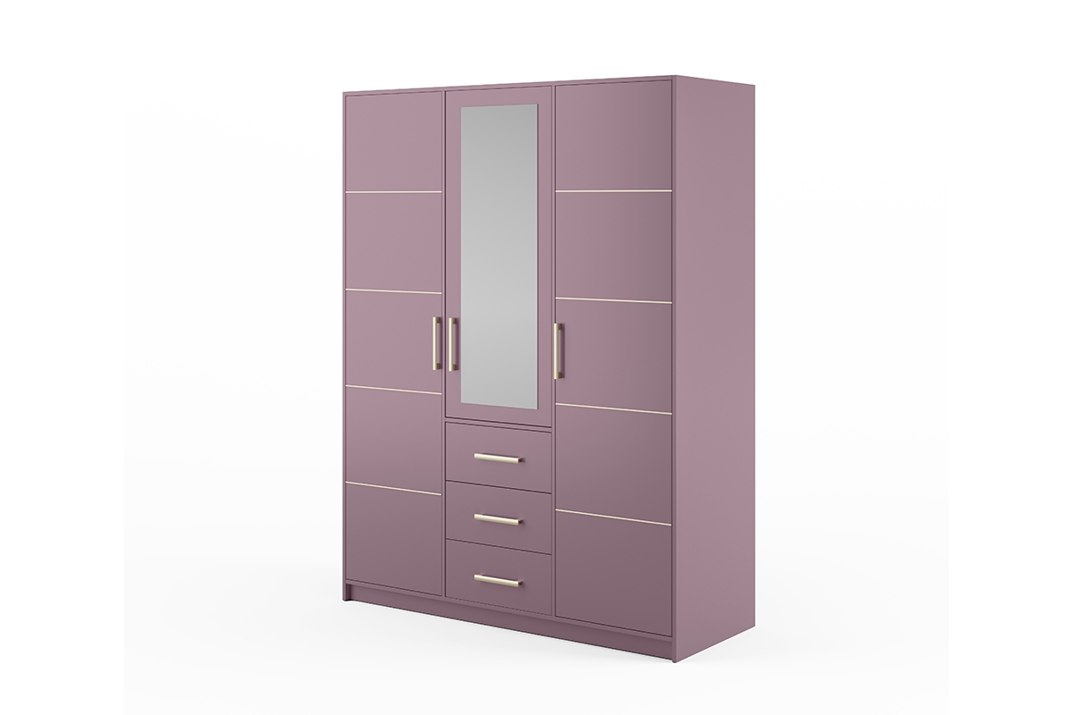 Šatníková skriňa Bali 147 cm s nadstavcom - slivka Skriňa Bali II D3 - sliwka