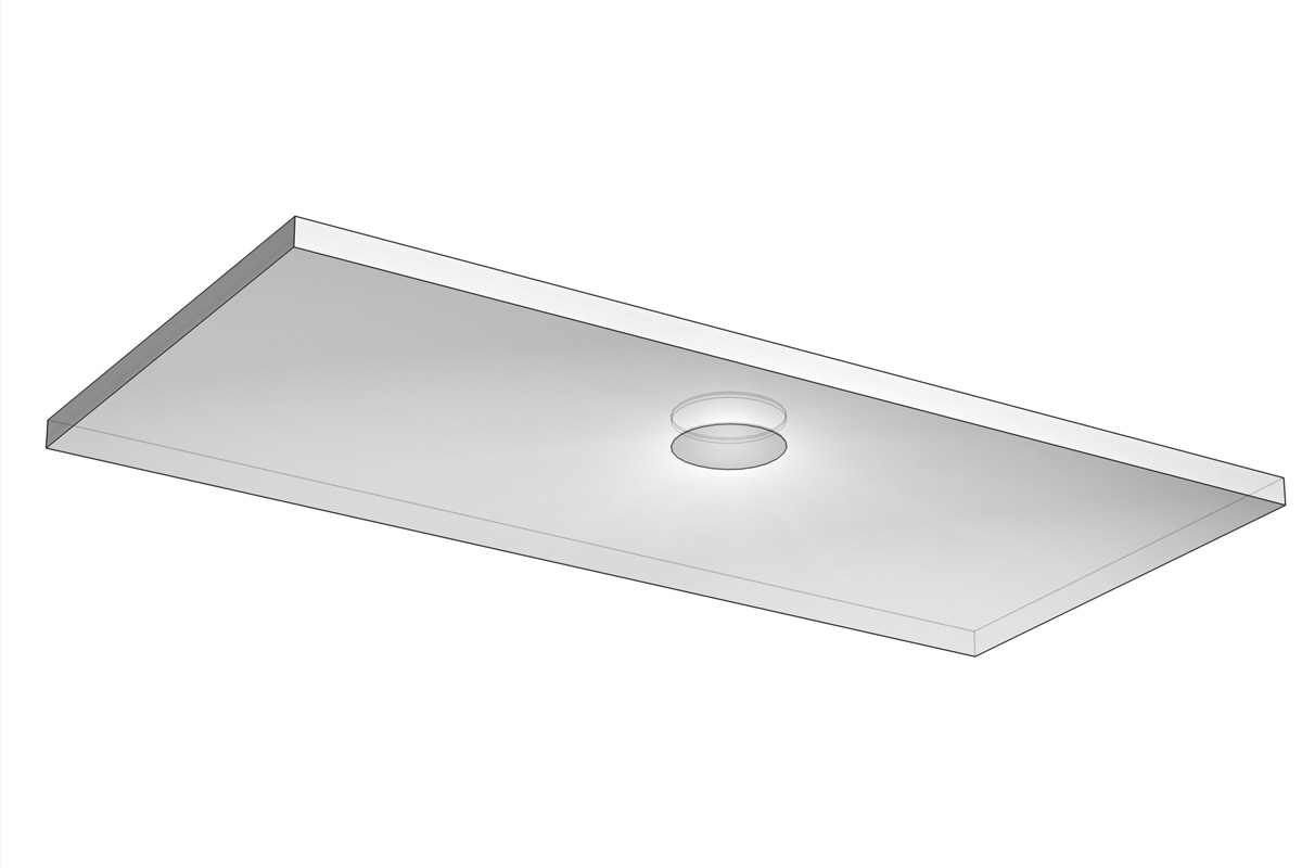 KAMMONO Osvetľovací rám - doska skrinky s otvorom na LED - KAM Mono Doska skrinky s otvorom na LED svietidlo - KAM Mono