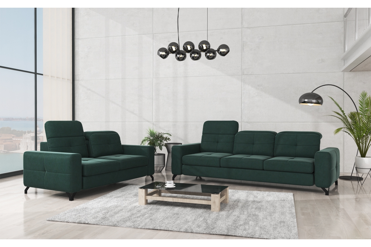 Belavio II kétszemélyes kanapé állítható fejtámlákkal pohovky do moderního obývacího pokoje