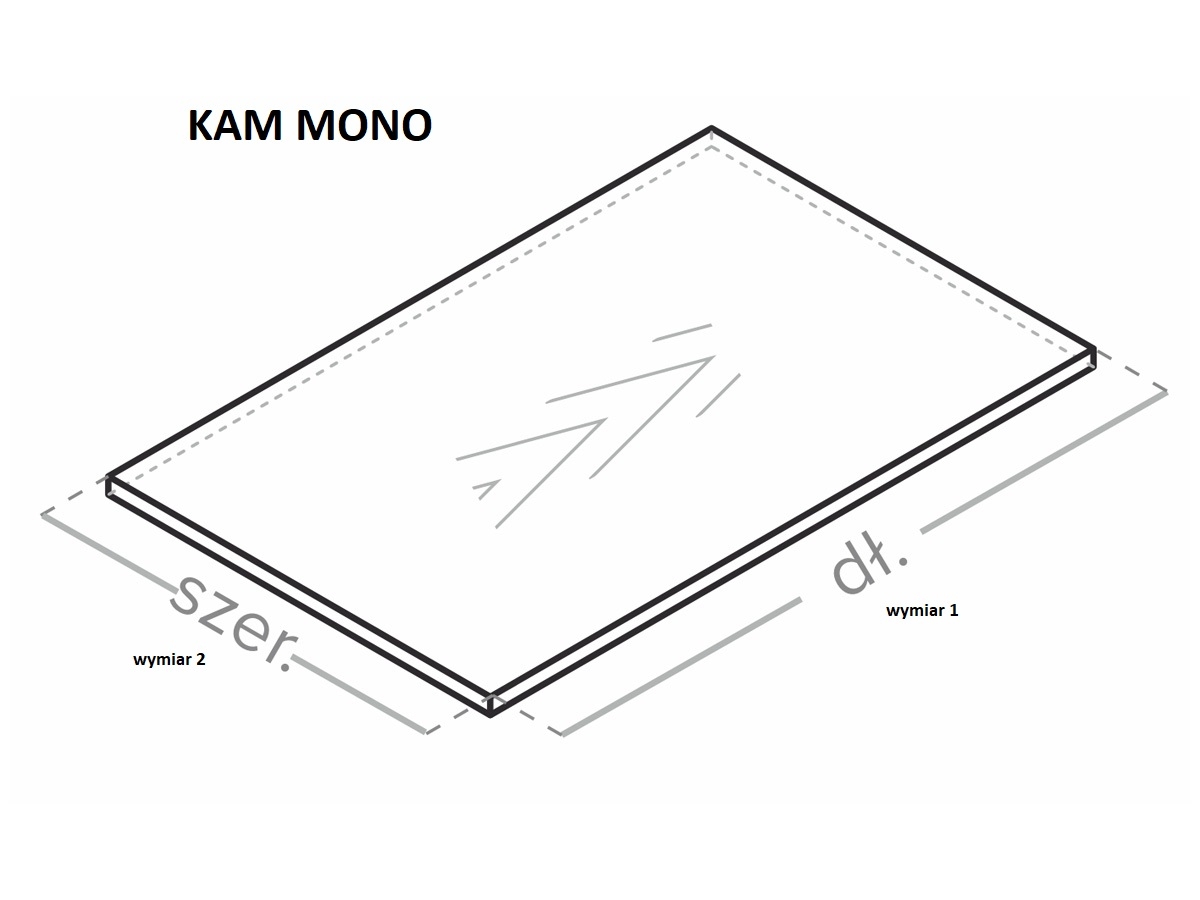 KAMMONO formatka z plyty pogrubionej P2 - 100x100 cm  Doska na mieru pre kuchyňu KAM Mono