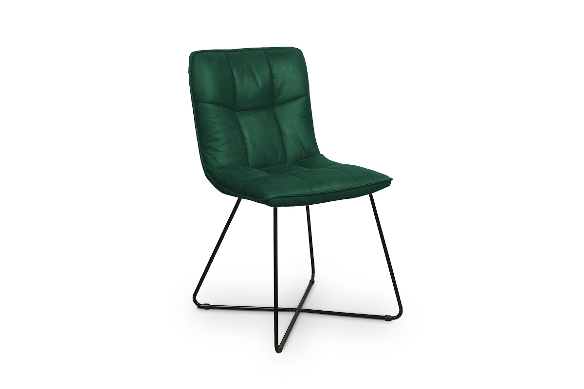 židle čalouněné Valencia Pik - Zelený  zielone krzesło industrialne 