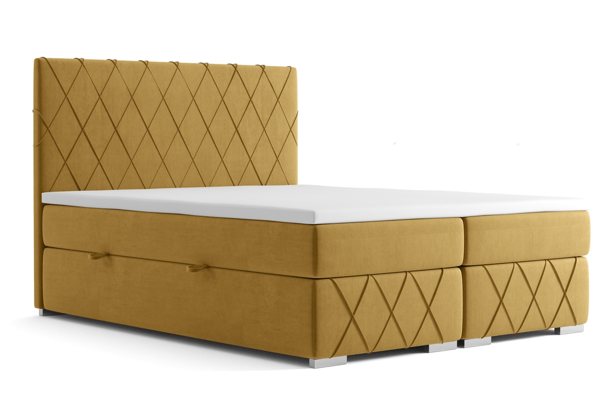 Boxspring posteľ s úložnými priestormi Feba 180x200 zlaté boxspring