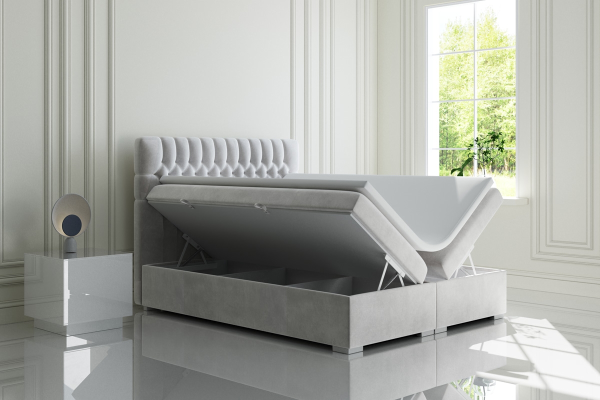 Boxspring postel s úložným prostorem Gaja 180x200 postel s úložnými prostory