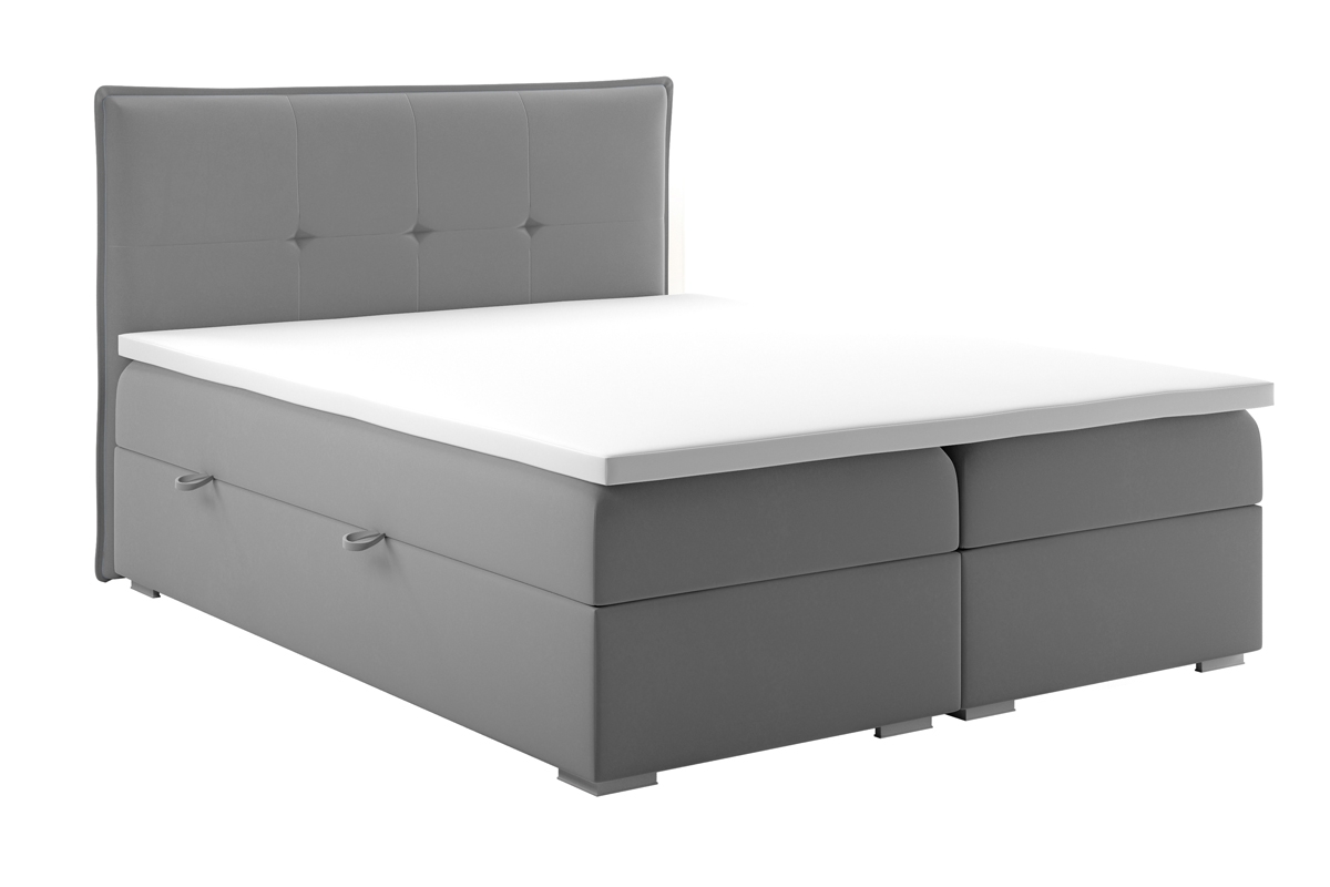 Boxspring posteľ s úložným priestorom Ethan 180x200 Posteľ do  spálne  z materacem i topperem 