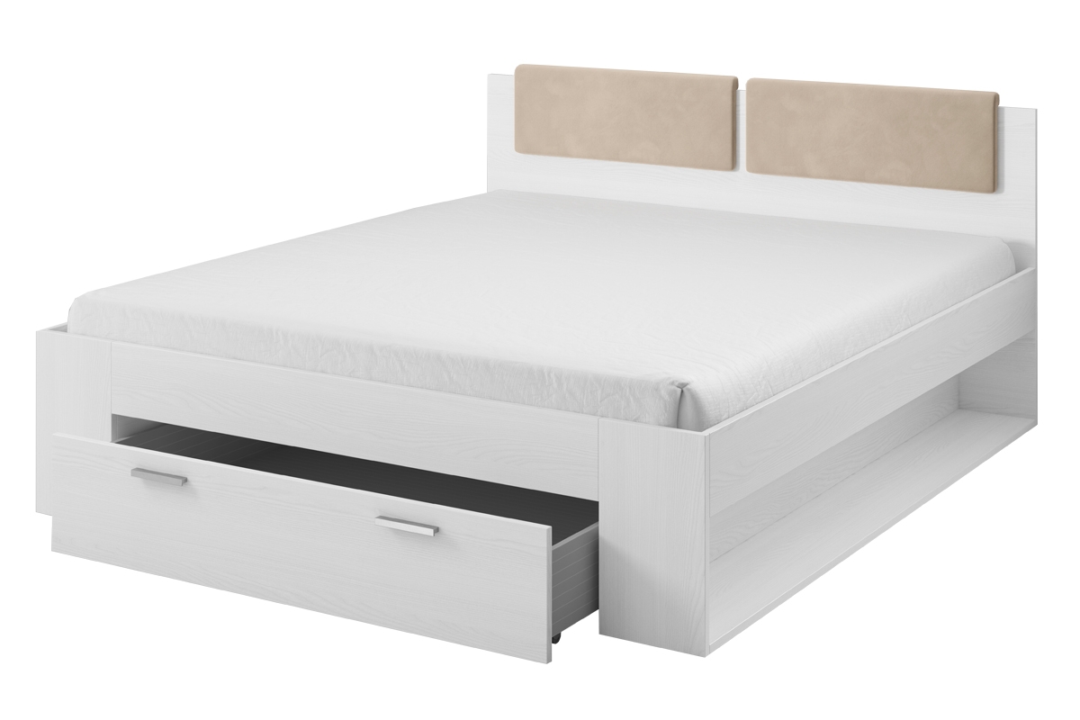 postel do ložnice Galaxy 52 z szuflada 180x200 - abisko ash postel s opěrkami hlavy