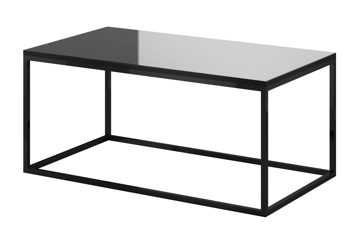 Komplet nábytku do obývacího pokoje V Helio Černý - Černé sklo Konferenční stolek Černá 