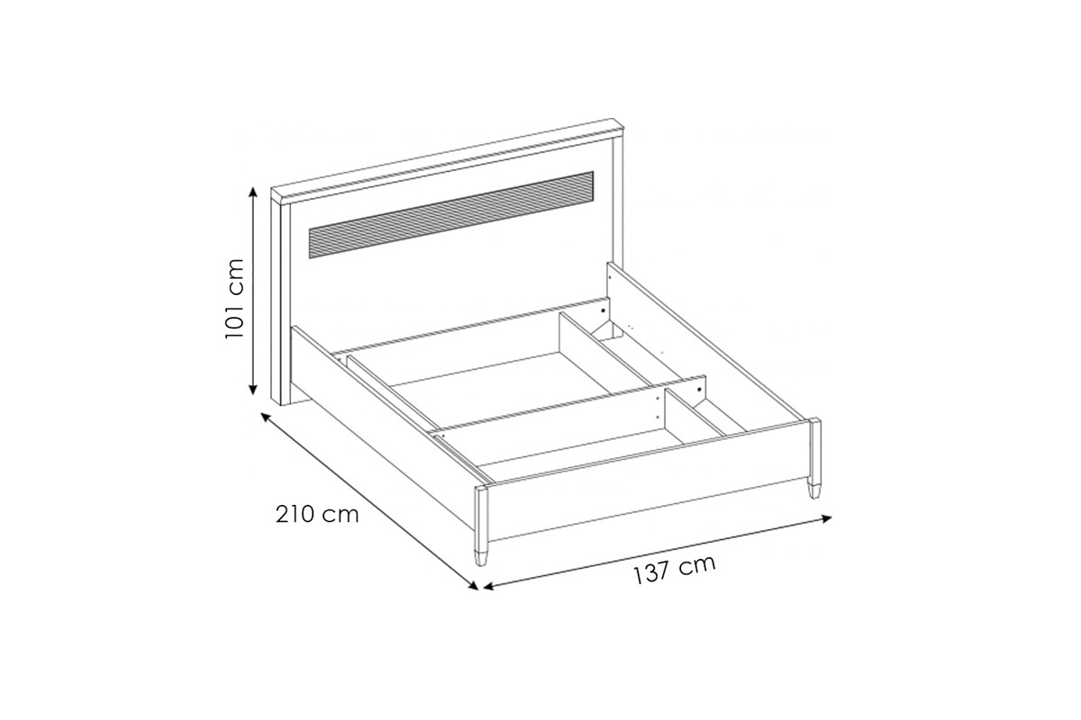 Postel do ložnice s úložným dostorem Desentio 160x200 - Bílá alpská matná postel Nábytek bogart