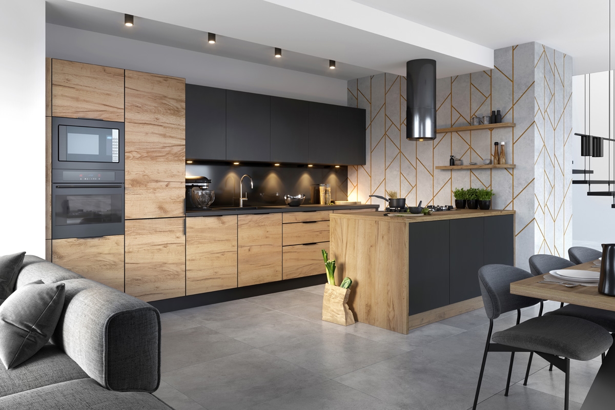 KAMMONO K2 BLACK SDPK60SS2- pro vestavné kompaktní trouby  moderní Nábytek do kuchyně bogart 