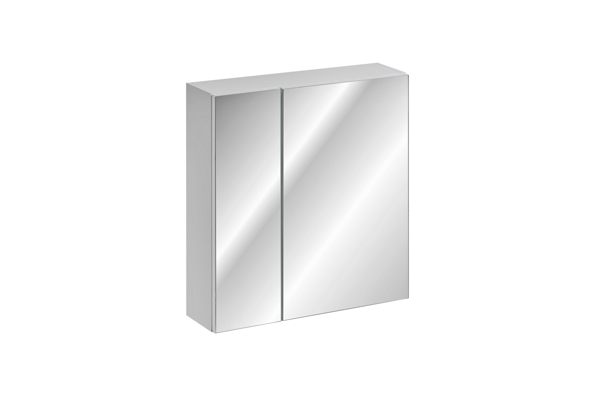 Sada koupelnového nábytku Leonardo White III - Bílý / Dub Sherman Skříňka se zrcadlem do koupelny