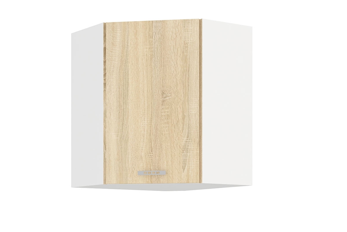 Kuchyňská sestava Natil 270x230 cm - dub sonoma / bílá Skříňka kuchyňská rohová Natil 58x58 GN-72 1F - Dub sonoma / Bílá