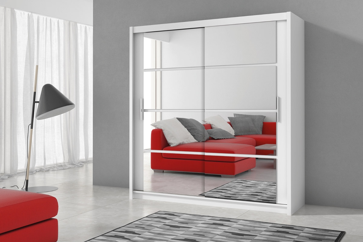 Skriňa Dakota 203 Biela Skriňa Dakota vizualizácia