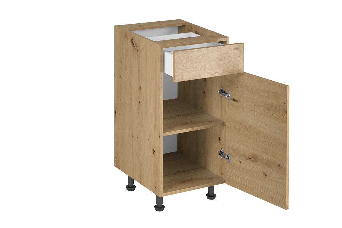 Skrinka Kuchynská dolná Langen D40S1 jednodverová z szuflada - Dub artisan Langen D40S1 Skrinka dolná so zásuvkou - vnútro