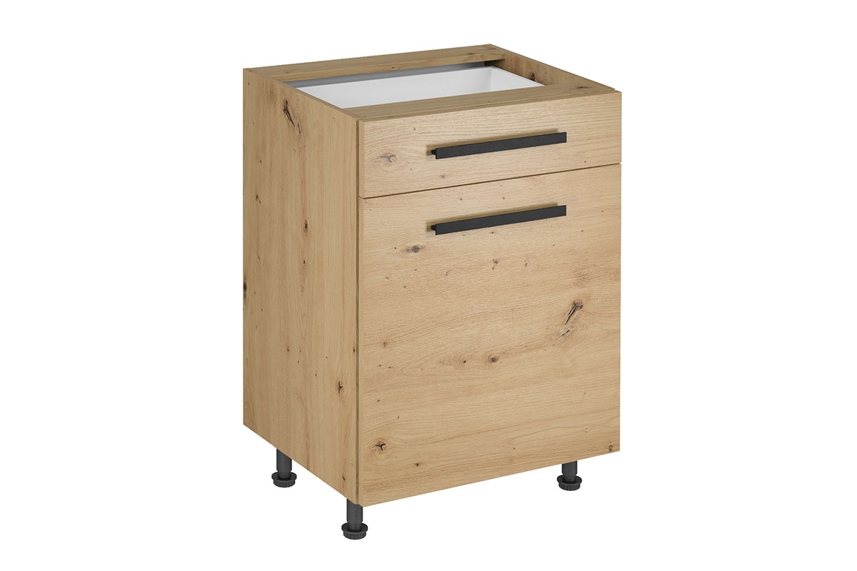 skříňka kuchyňská spodní Langen D60S1 jednodveřová z szuflada - dub artisan Langen D60S1 Skříňka spodní se zásuvkou - z uchwytem 