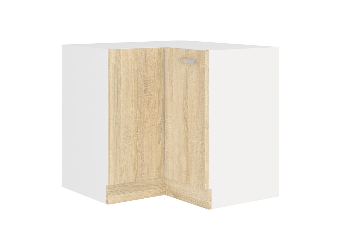 Kuchyňská sestava Natil 270x230 cm - dub sonoma / bílá Skříňka kuchyňská rohová Natil 89x89 ND 1F - Dub sonoma / Bílý