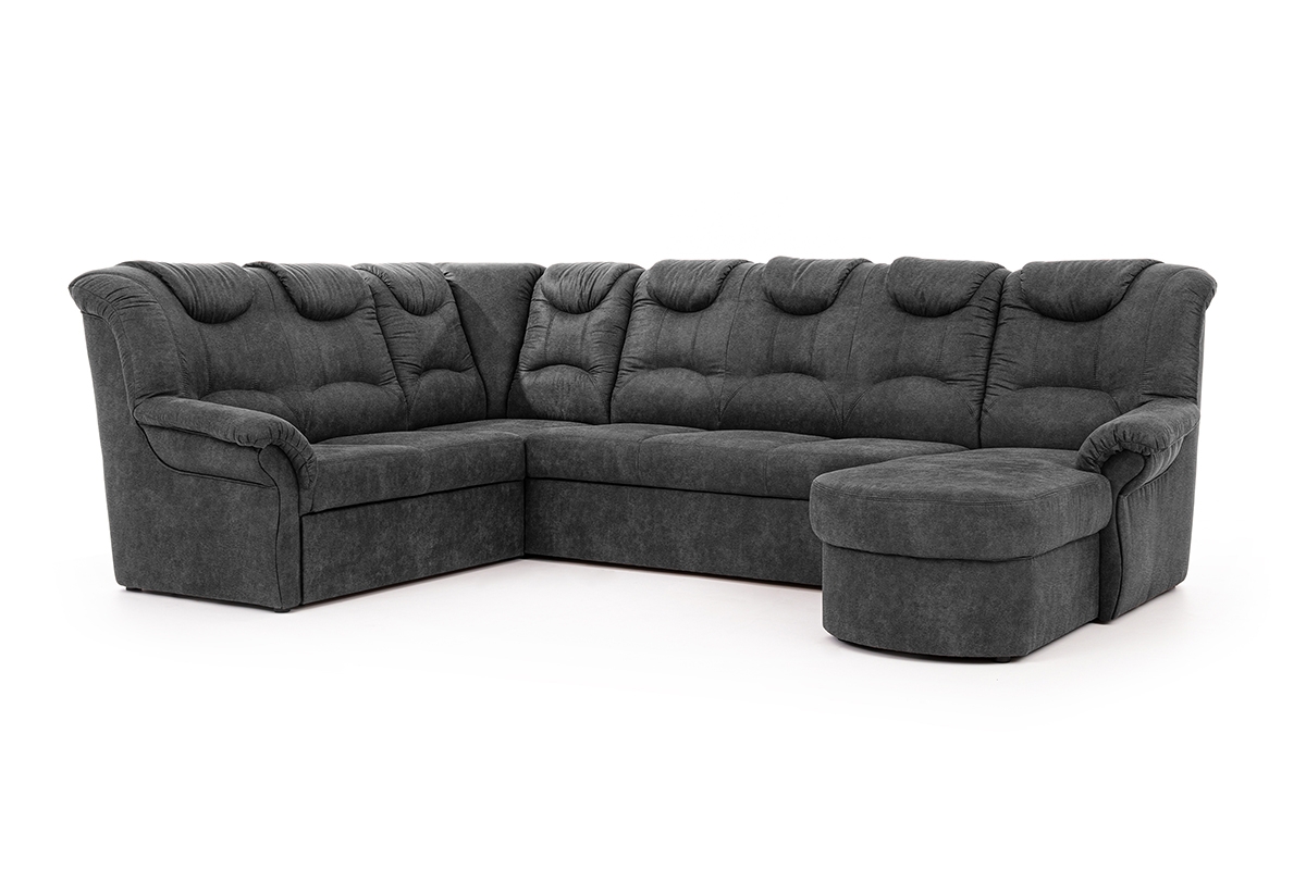 Rohová sedací souprava Lonigo U levá - šedá Salvador 15 Anthracite Rohová sedací souprava levá strana do obývacího pokoje Lonigo U