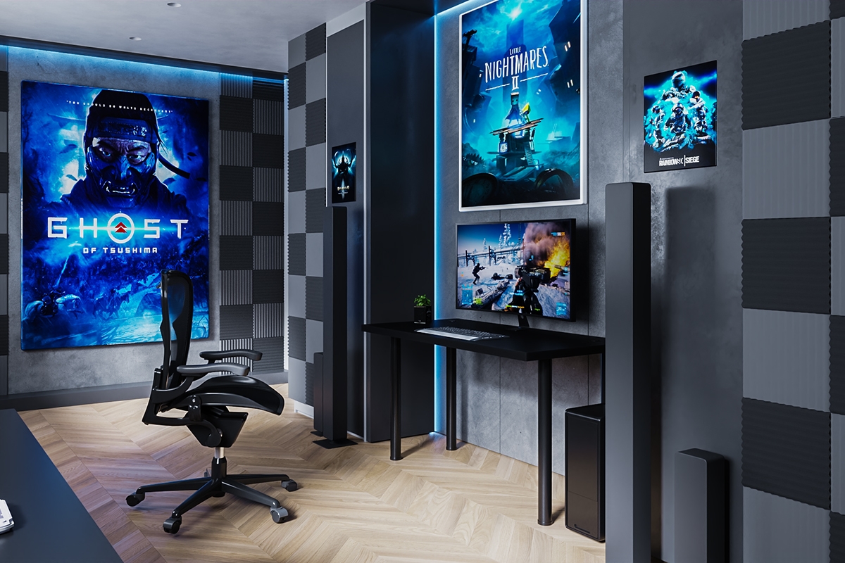 Polohovateľný PC stôl Lamit 120 cm - čierna Písací stôl gamingowe Lamit 120 cm z regulacja wysokosci - Čierny 