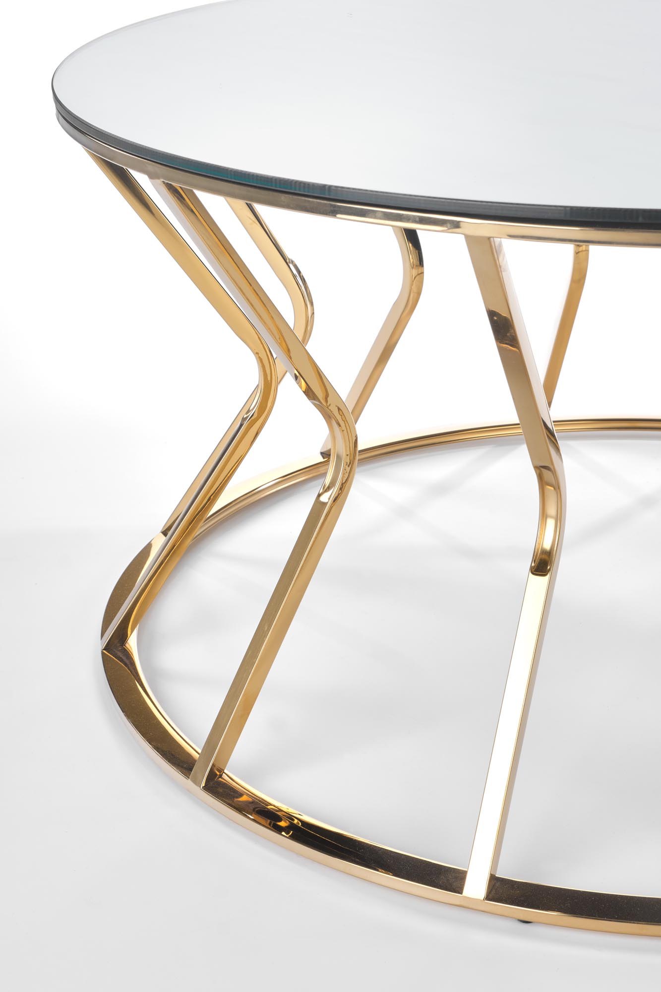 Konferenčný stolík AFINA S 90 cm - zrkadlo / zlatá afina Konferenčný stolík Zrkadlo / zlaté