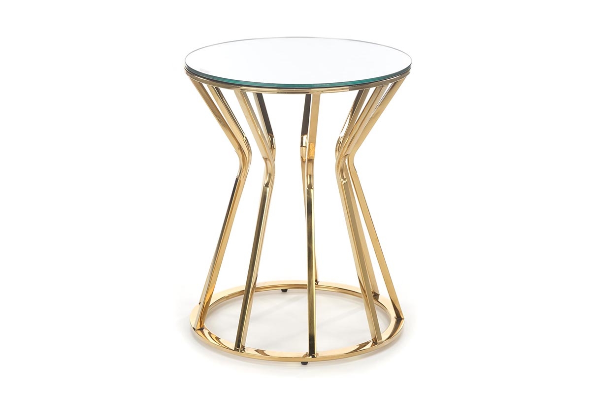 Odkladací stolík AFINA S - zrkadlo / zlatá AFINA S Konferenčný stolík, Zrkadlo / zlaté