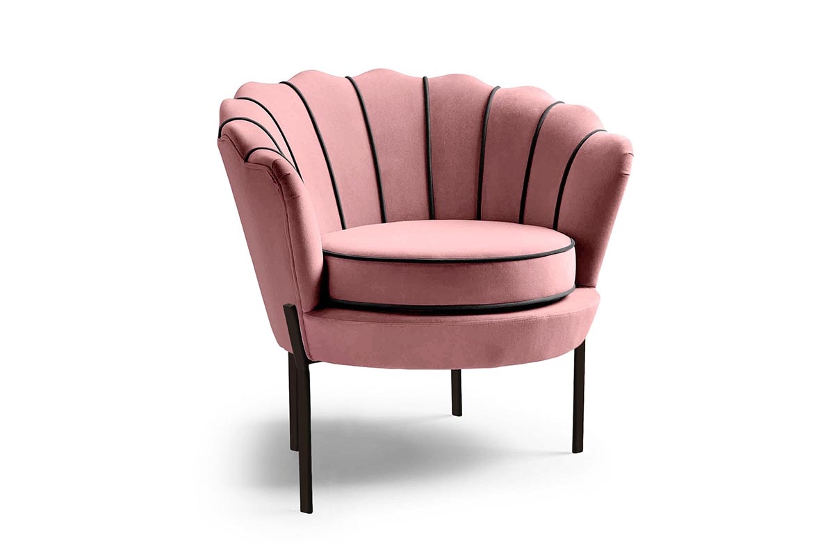 Kreslo ANGELO - ružová / čierna ANGELO Kreslo Ružová / Čierny