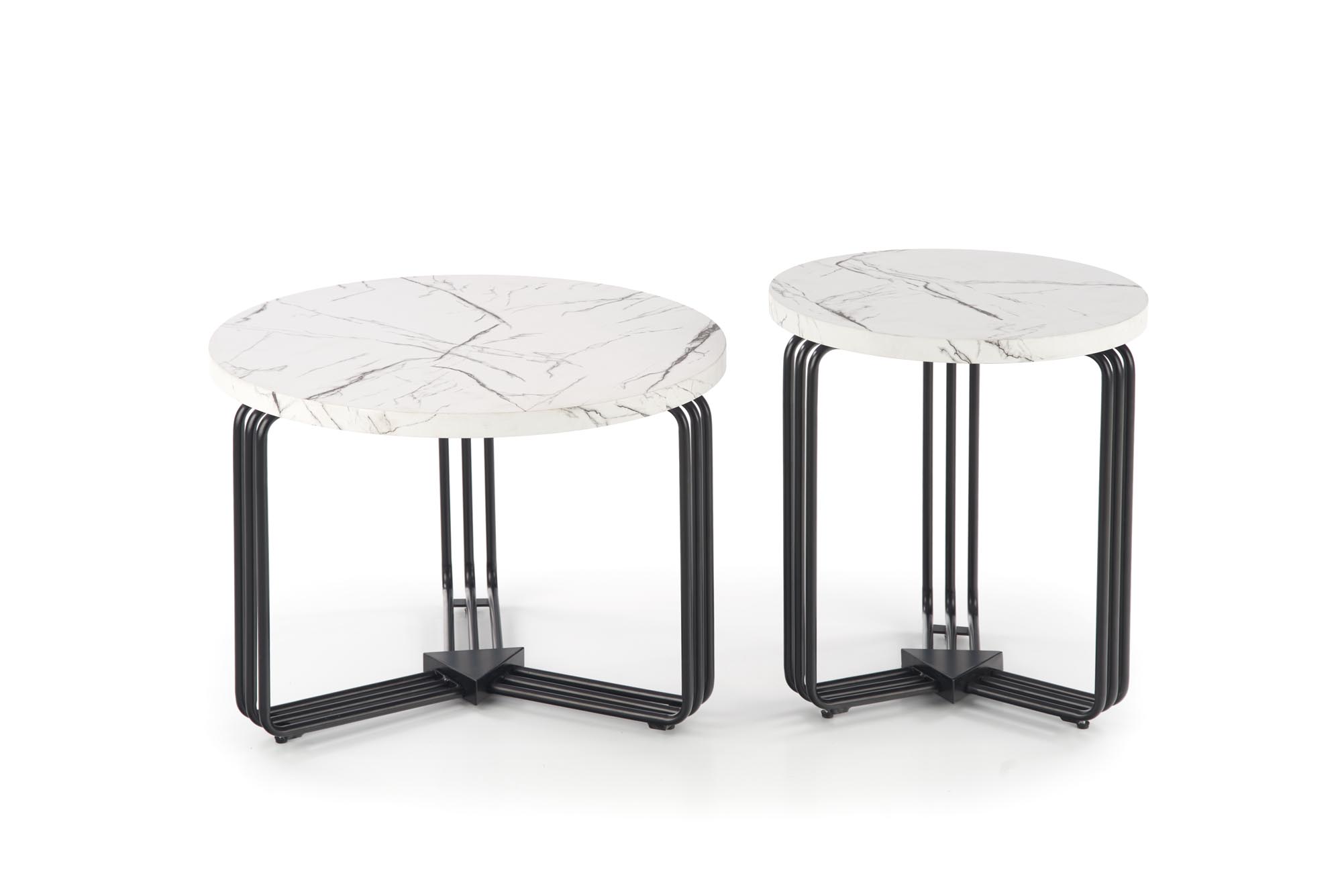 ANTICA M Konferenční stolek Deska - Bílý mramor, Podstavec - Černý antica m Konferenční stolek Deska - Bílý mramor, Rošt - Černý