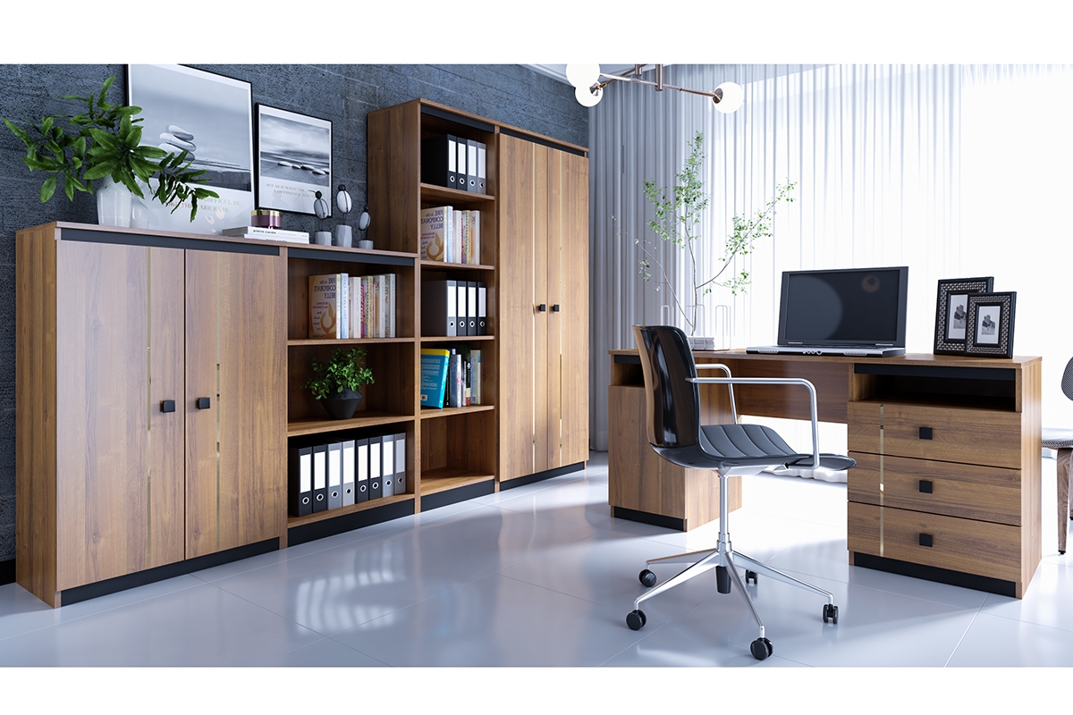 Komoda Gold 55 cm se zásuvkami Komoda se čtyřmi zásuvkami úzká Gold 