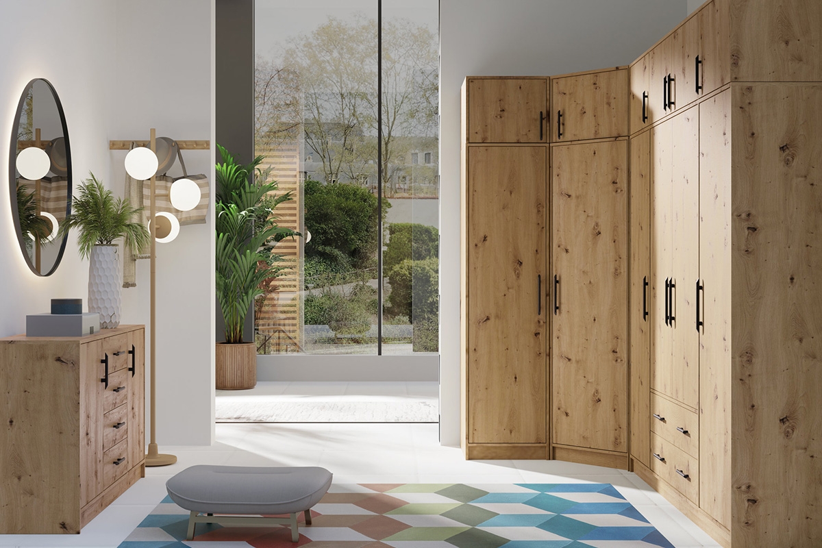 Nadstavec do skrine Smart SRN3 - 100 cm - dub artisan Nadstavec do Skrine Smart SRN3 - artisan - šatník Smart