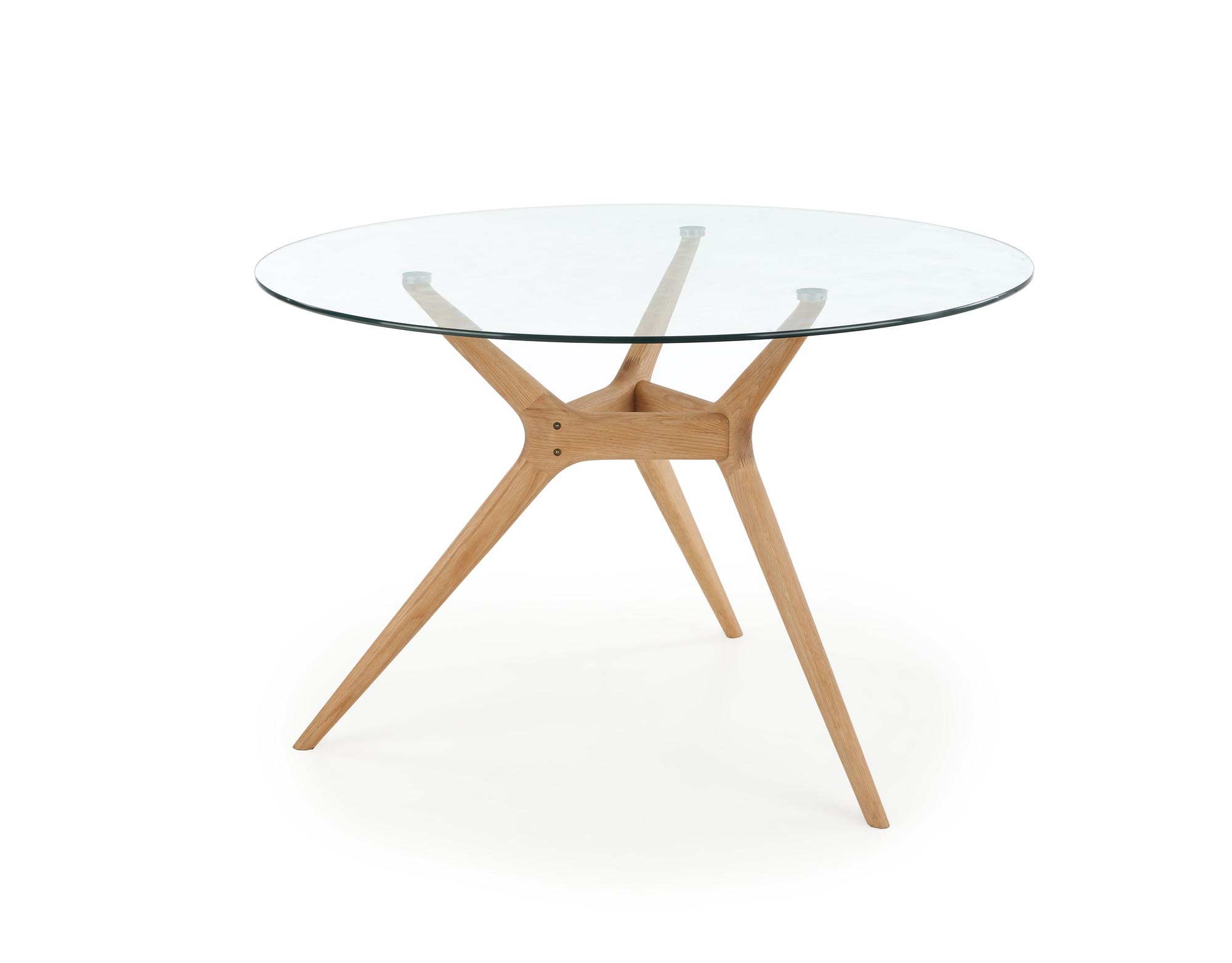 ASHMORE stůl Deska - transparentní, noha - přírodní ashmore stůl Deska - transparentní, noha - přírodní