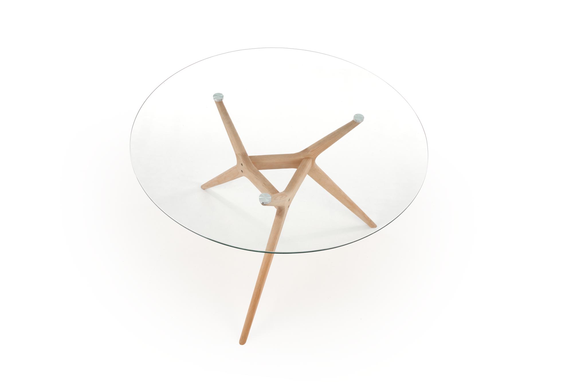 Masă ASHMORE Top - transparent, picior - natural ashmore stůl Deska - transparentní, noha - přírodní