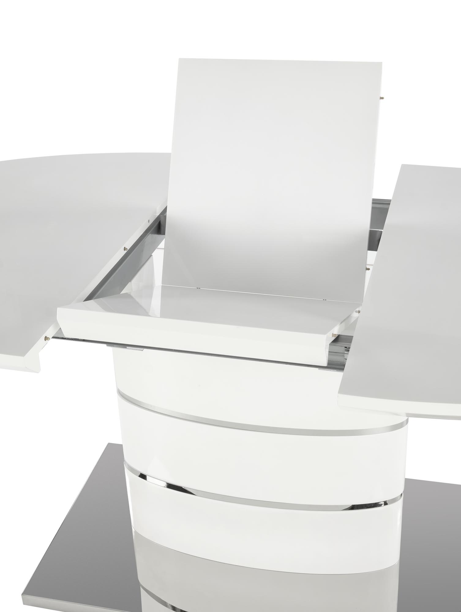 Rozkladací jedálensky stôl ASPEN 140-180x90 cm - biela aspen stôl Biely