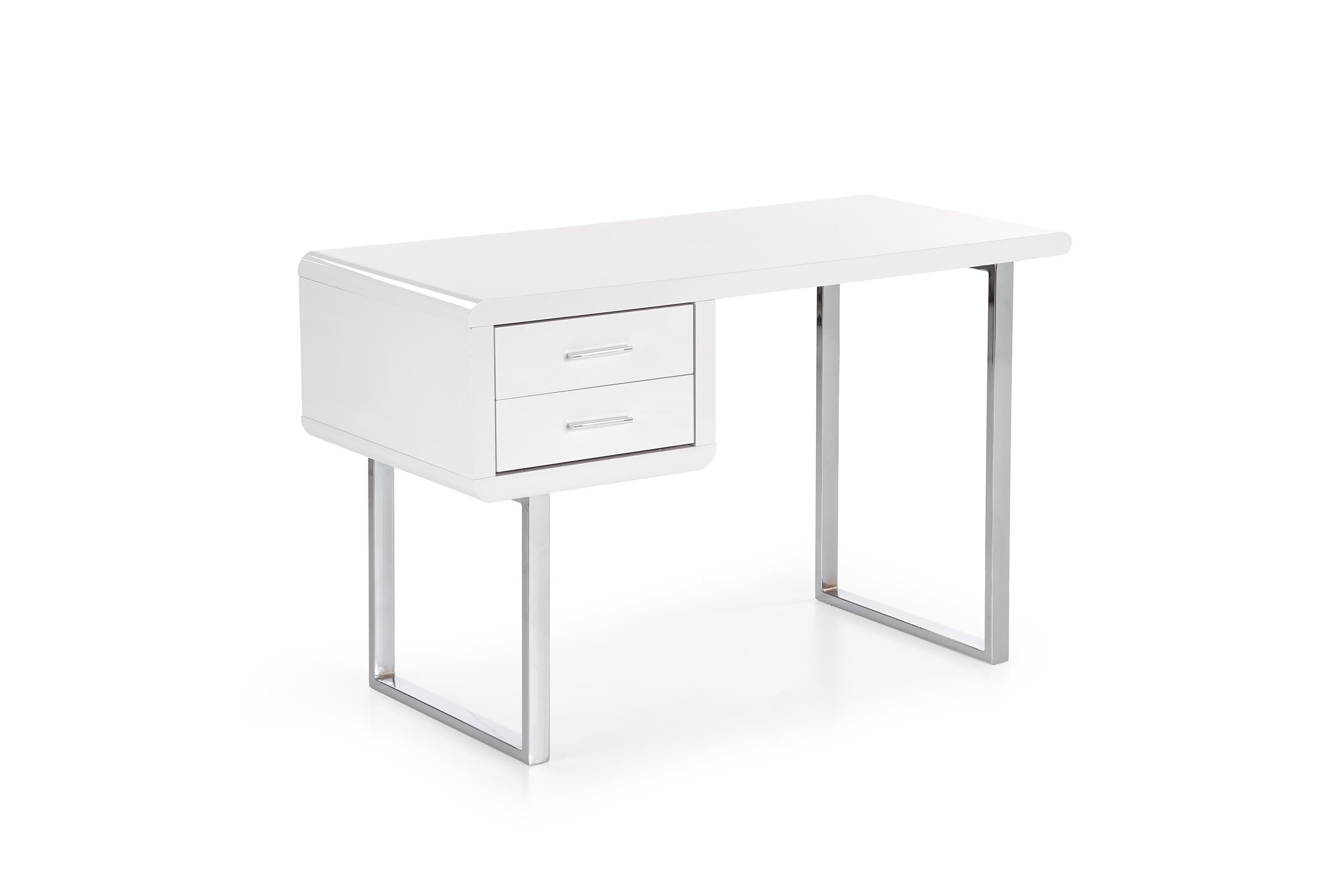 B30 íróasztal - 120 cm - fehér / króm b30 Psací stůl Bílý-Chromovaný
