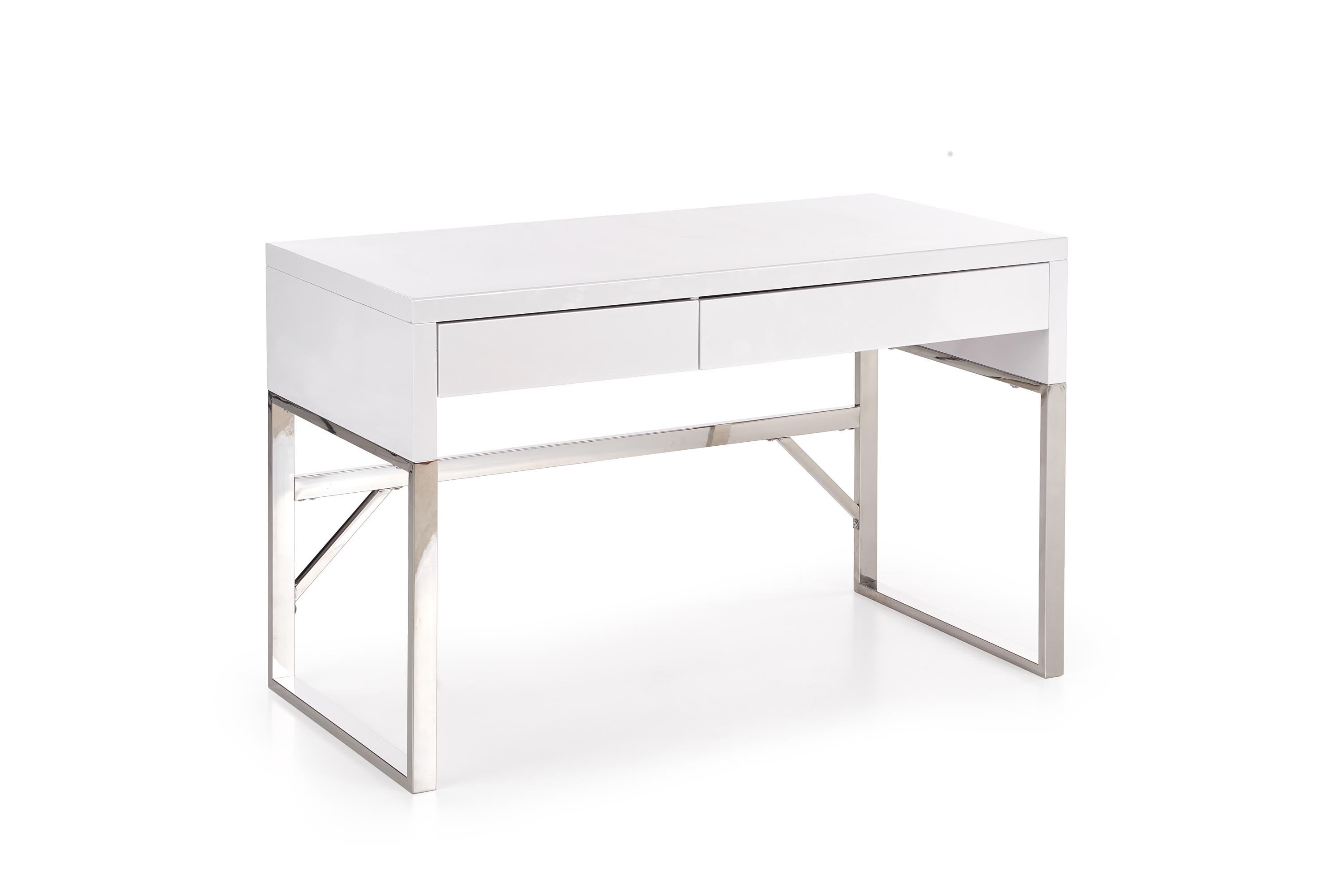 Písací stôl B32 - biela / chrómová b32 Písací stôl Biely-Chrom