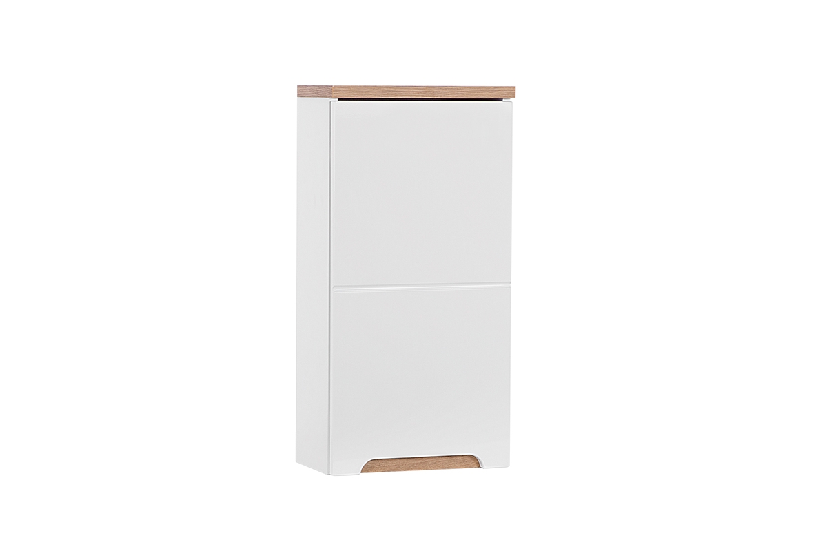 Horná skrinka do kúpeľne Bali White 830 - Dub wotan / biely lesk Skrinka závesná do lazienki Bali White 35 cm - Dub wotan/biely lesk 