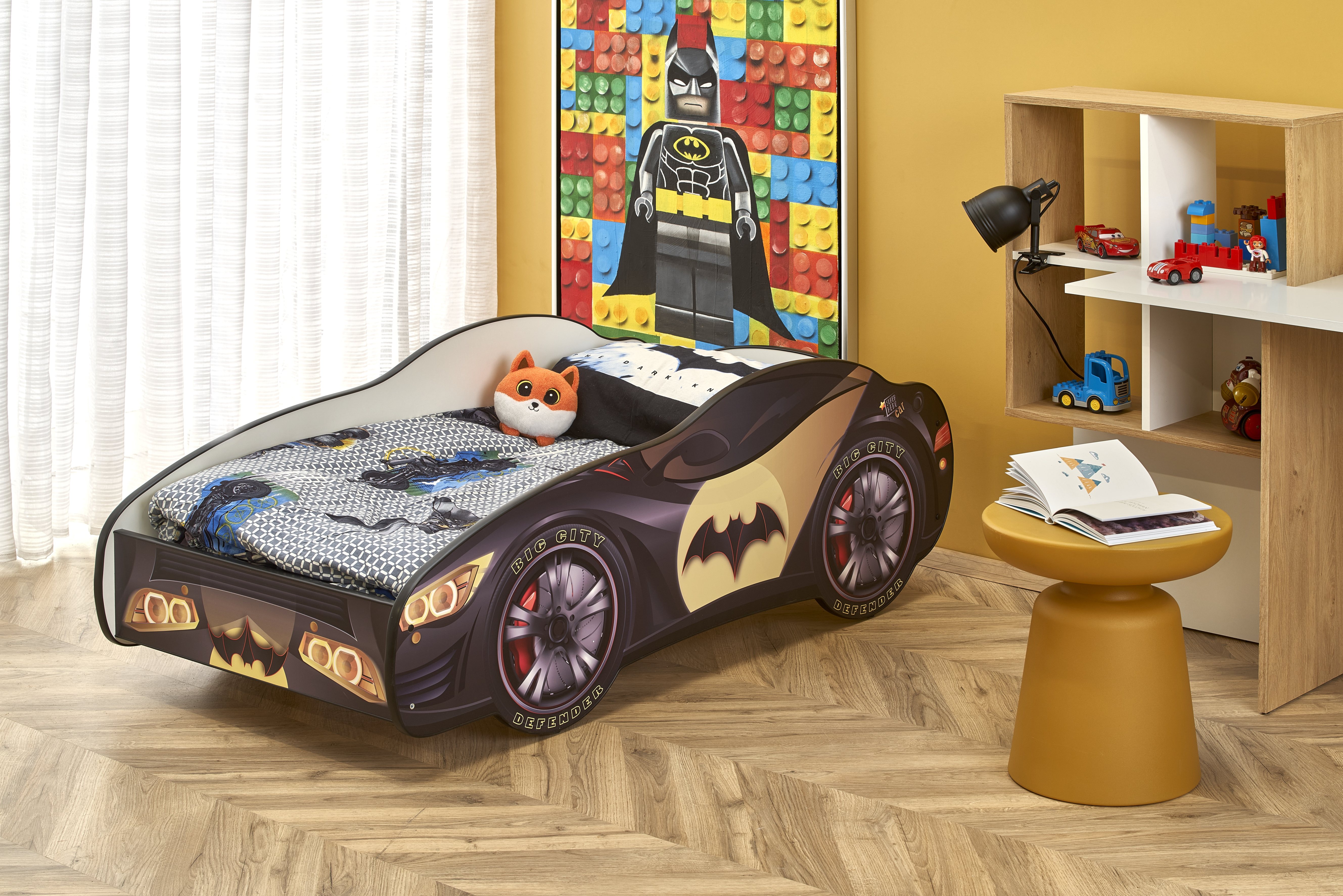 postel dětské s matrací Batcar - mnohobarevný batcar postel mnohobarevný (1p=1szt)