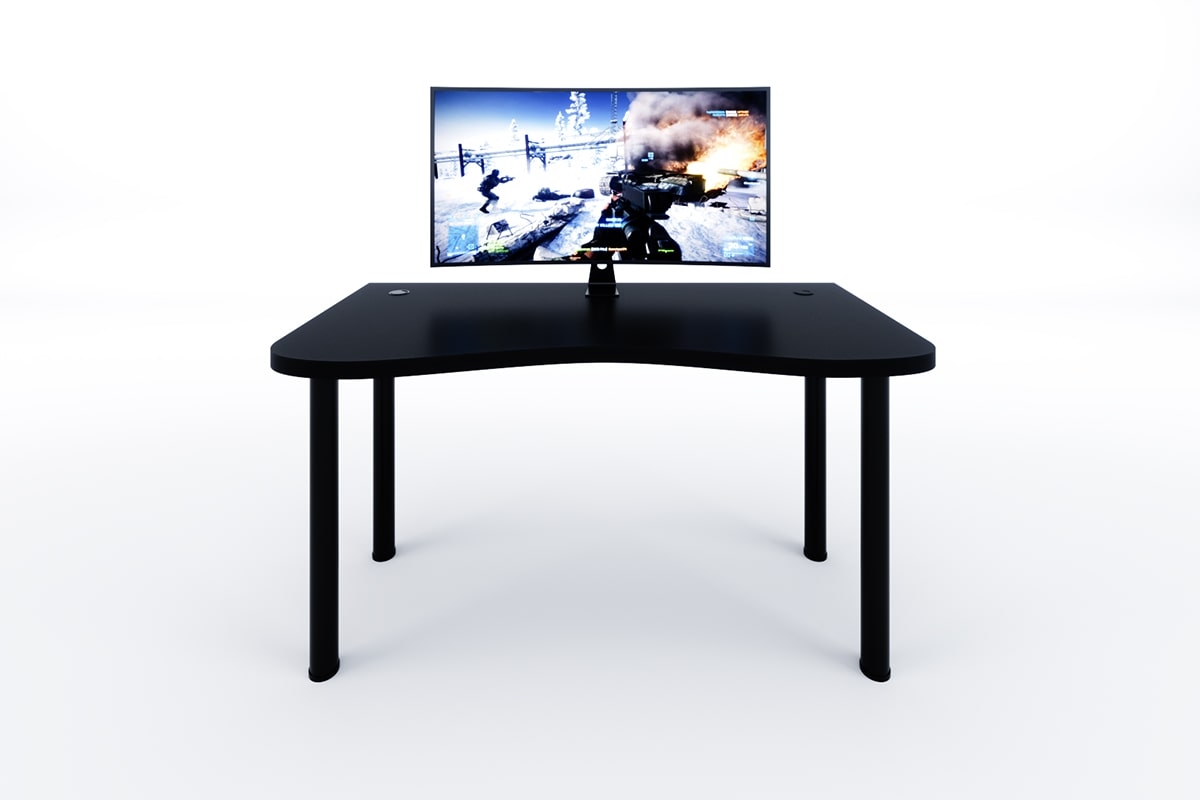 Výškově nastavitelný herní stůl Alin 135 cm - černá psací stůl gamingowe Alin 135 cm z regulacja wysokosci - Černý 