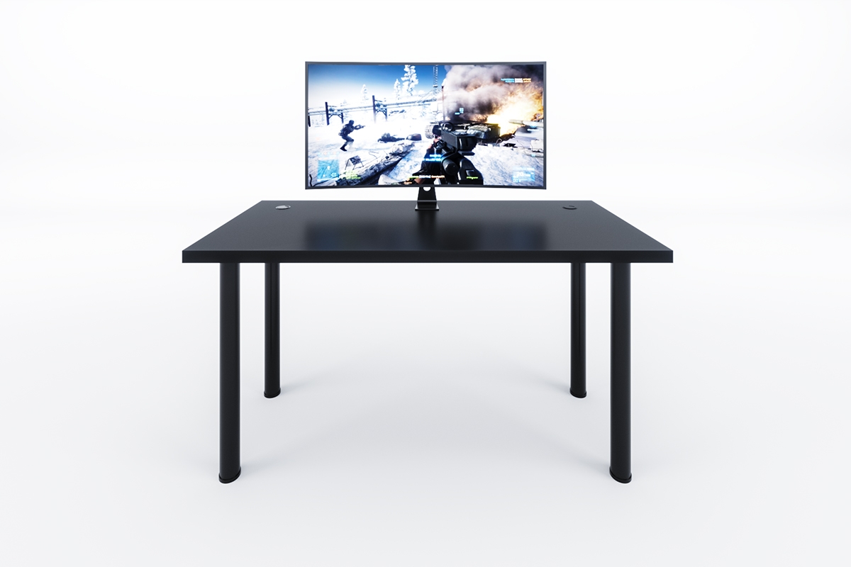 Polohovateľný PC stôl Lamit 120 cm - čierna Písací stôl gamingowe Lamit 120 cm z regulacja wysokosci - Čierny 