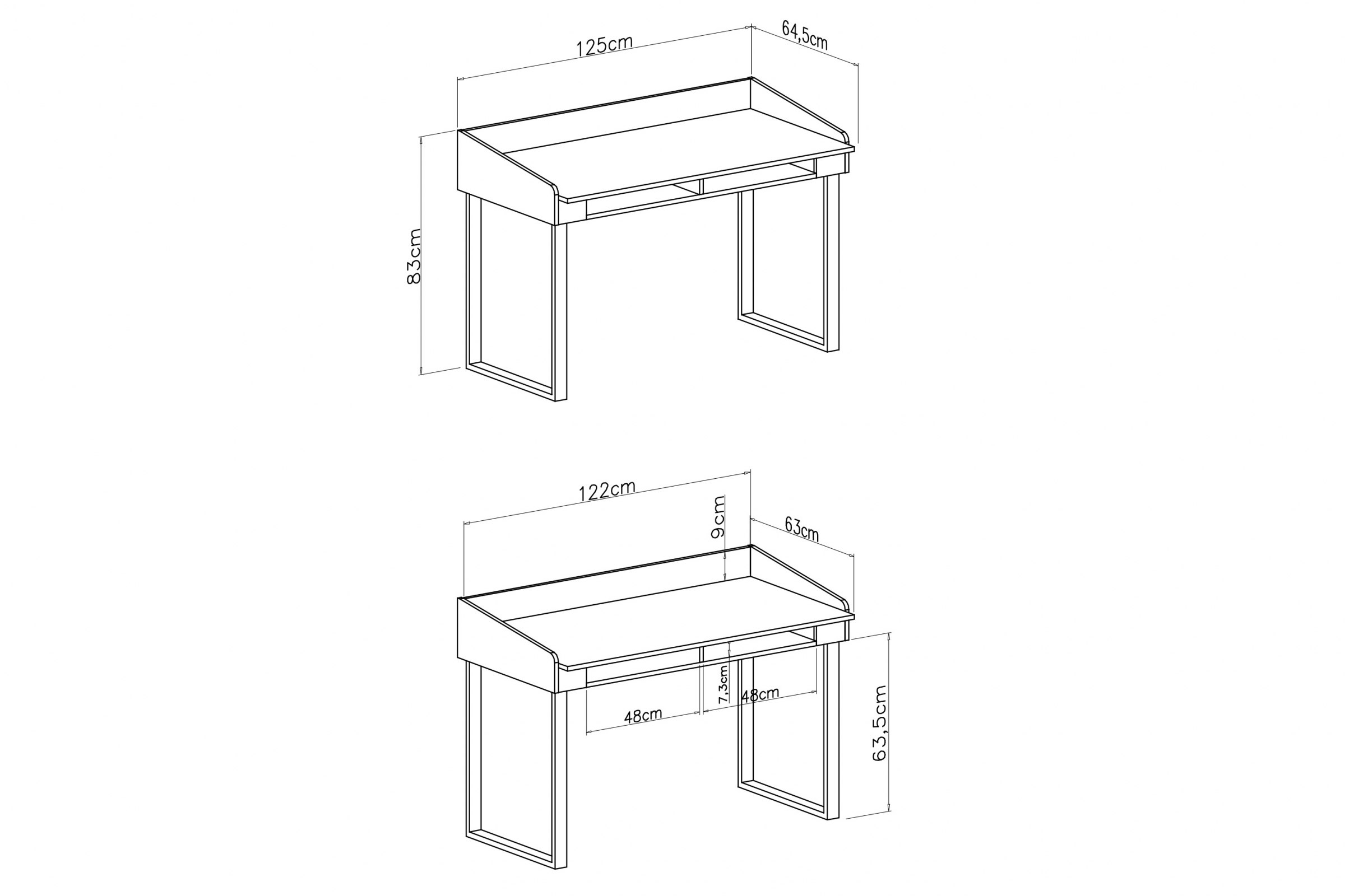 Psací stůl Alessio 125 cm - eukaliptus / dub baltic dune psací stůl Alessio 10 - 125 cm - eukaliptus / dub olejowany