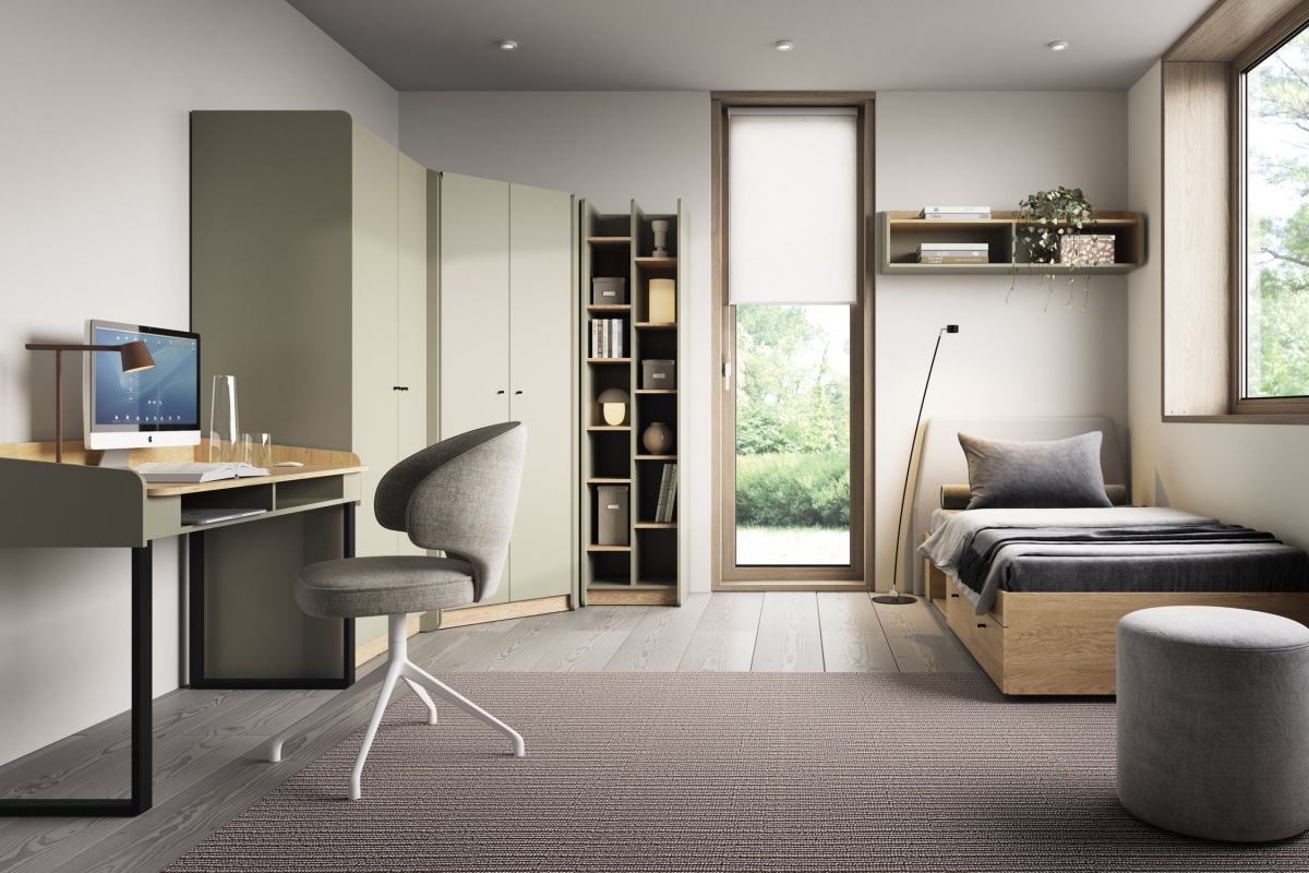 Psací stůl Alessio 125 cm - eukaliptus / dub baltic dune psací stůl Alessio 10 - 125 cm - eukaliptus / dub olejowany